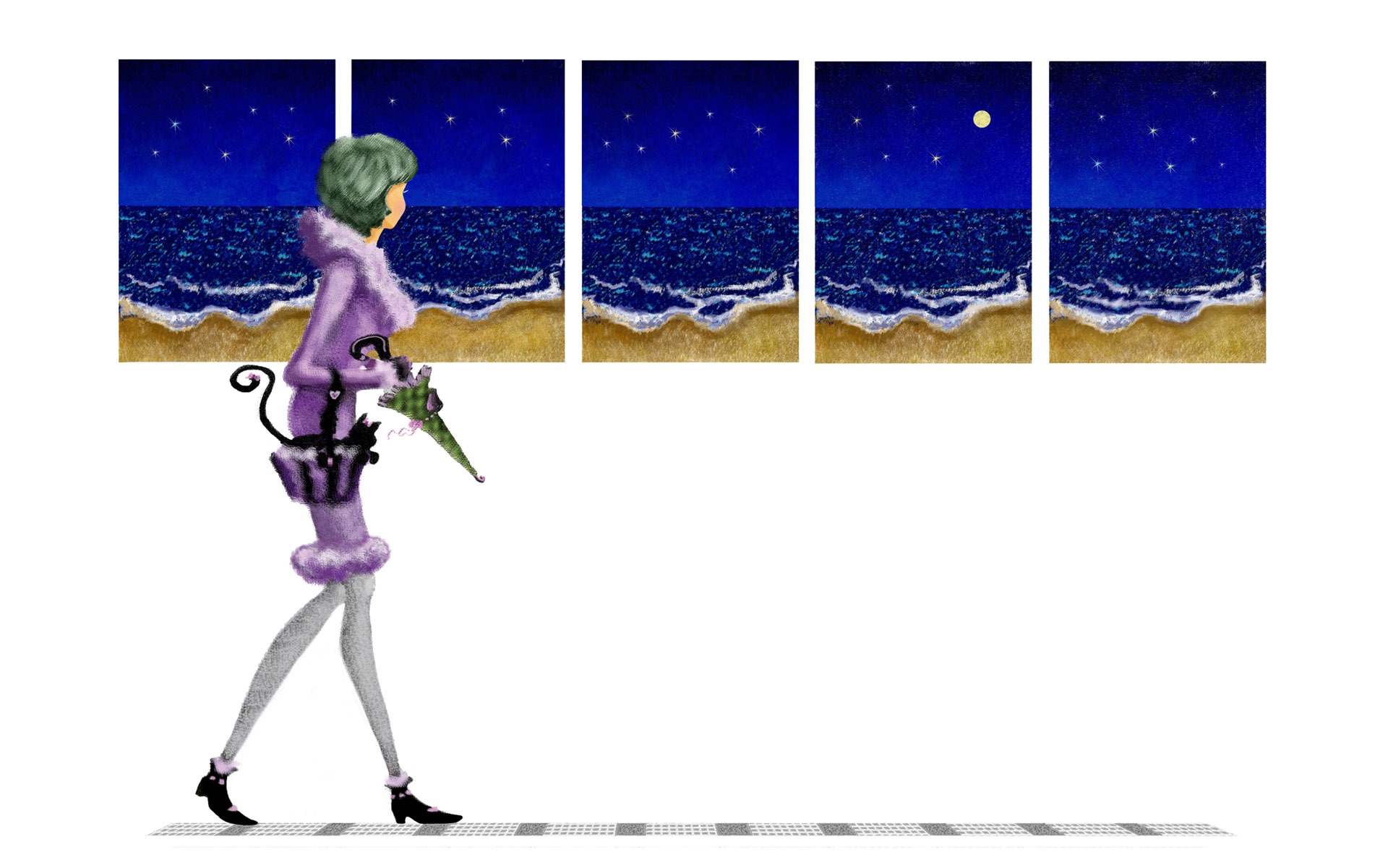手繪浪漫女孩 壁紙(二) #5 - 1920x1200