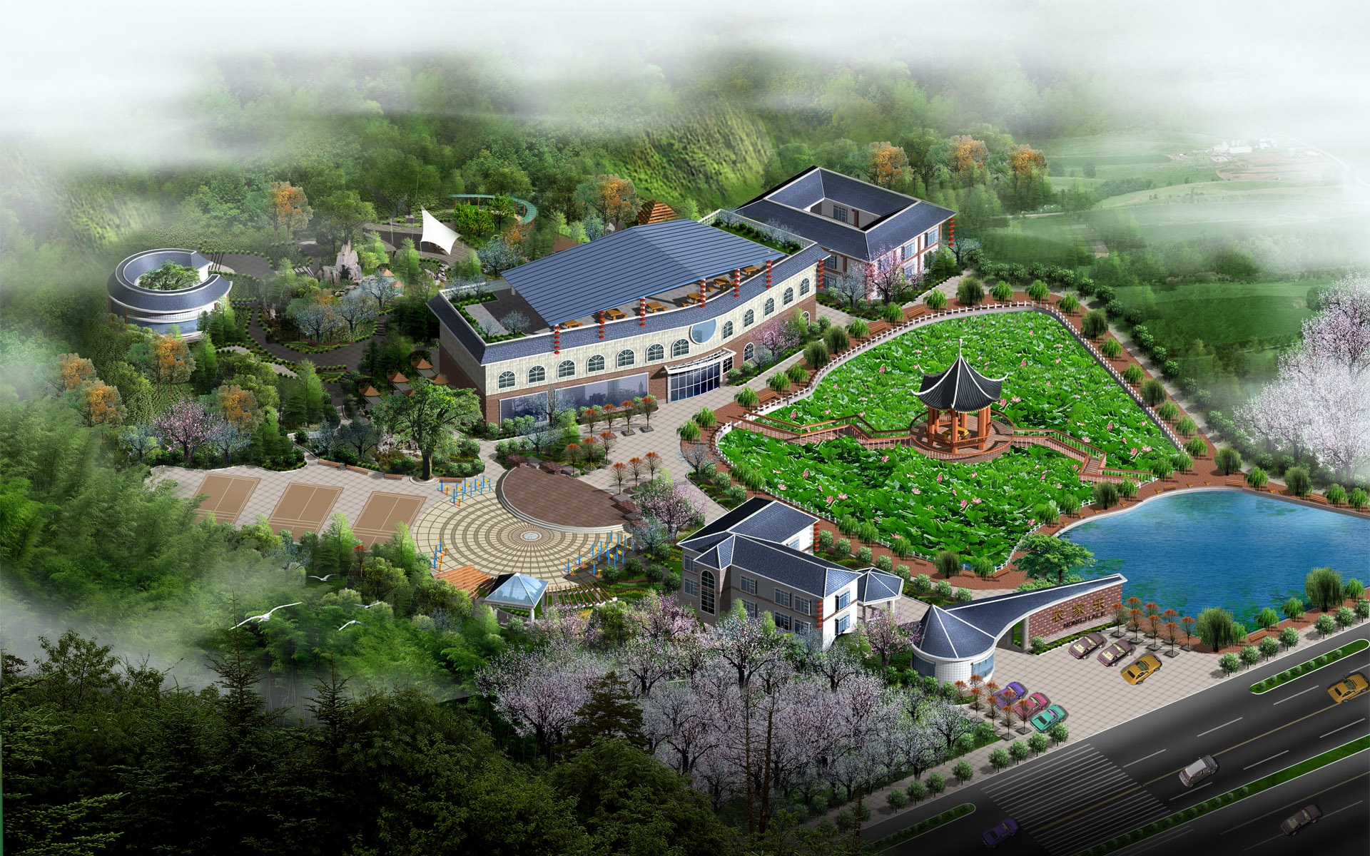 建築園林效果 高清壁紙(二) #3 - 1920x1200