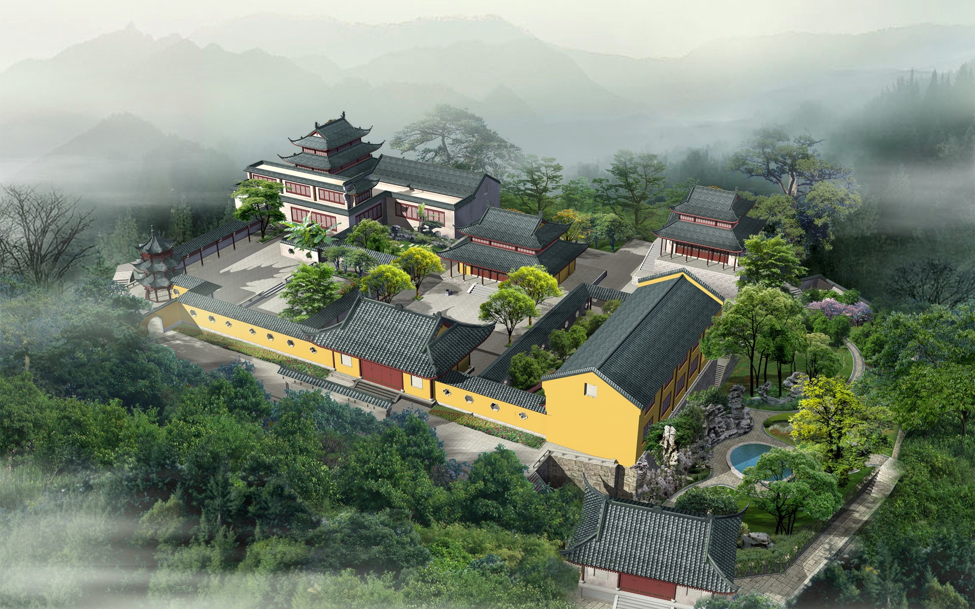 建築園林效果 高清壁紙(二) #20 - 1920x1200