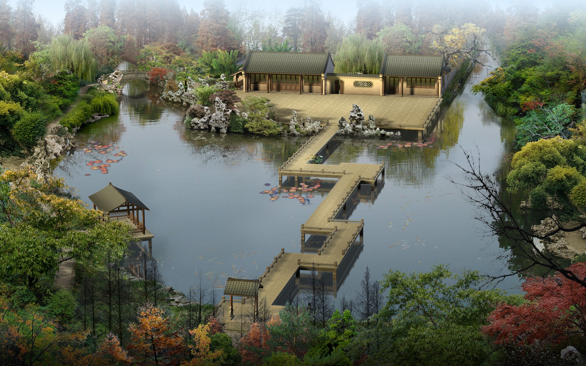 建築園林效果 高清壁紙(四) #15 - 1920x1200