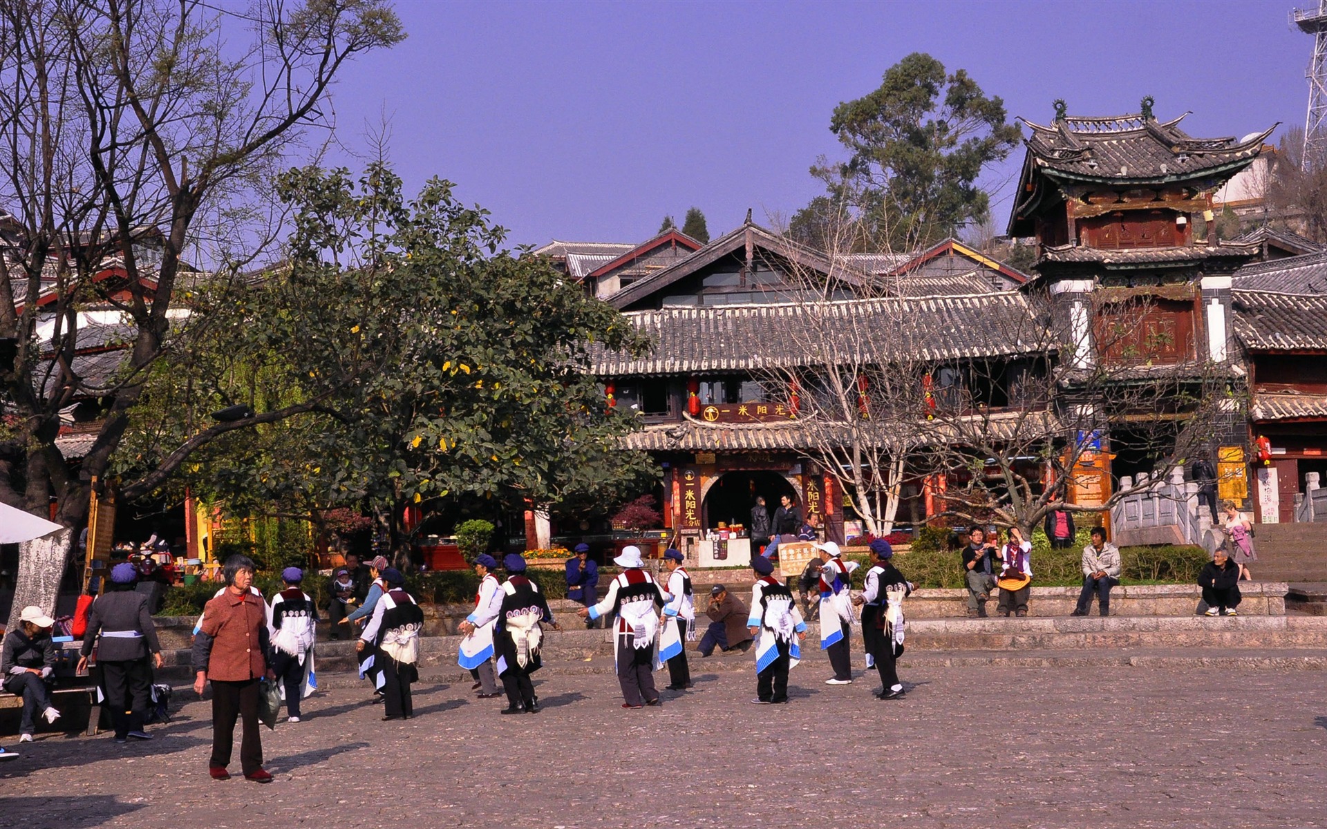 Lijiang ancient town atmosphere (2) (old Hong OK works) #13 - 1920x1200