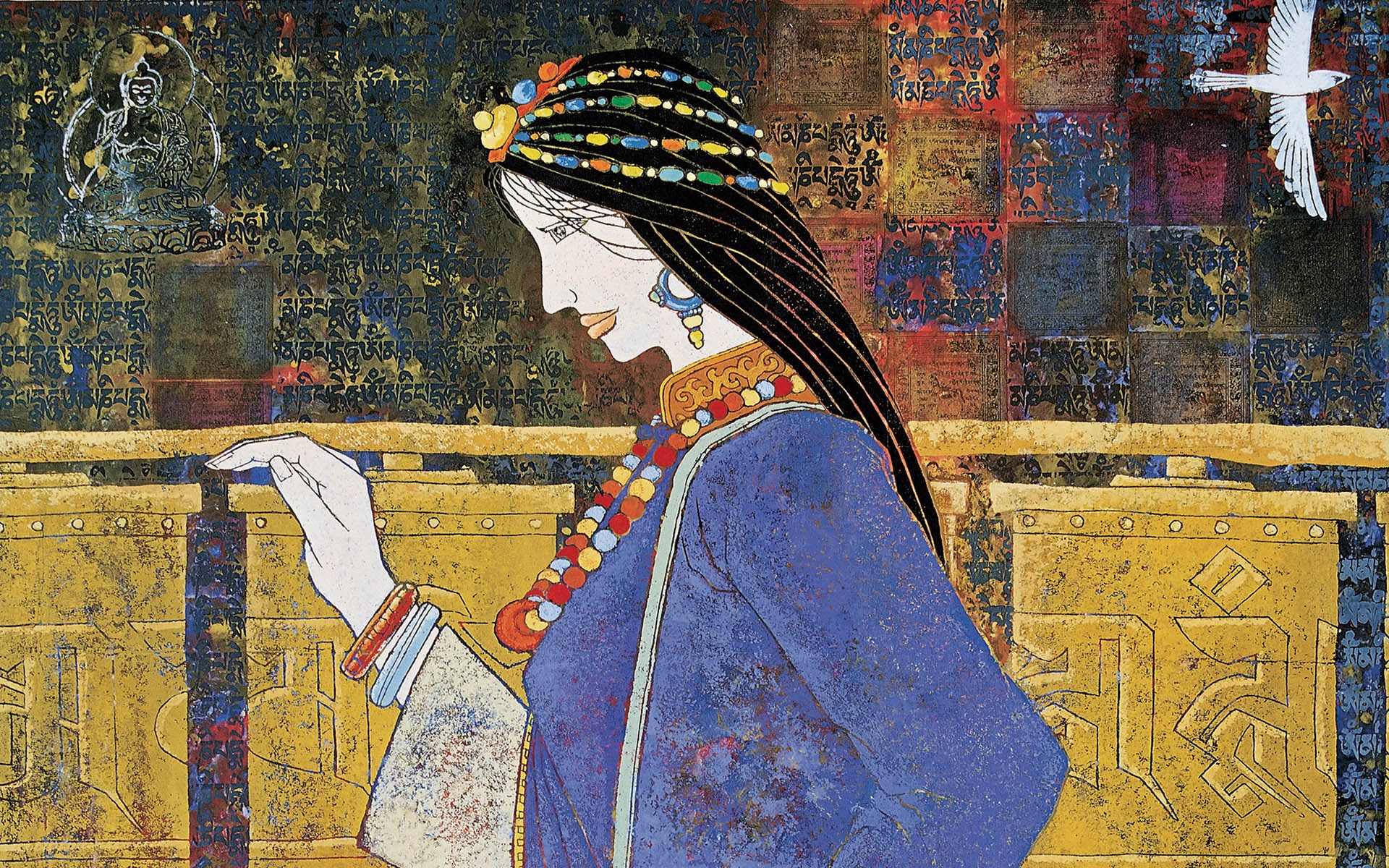 Cheung Pakistan Tibetan print wallpaper (2) #13 - 1920x1200