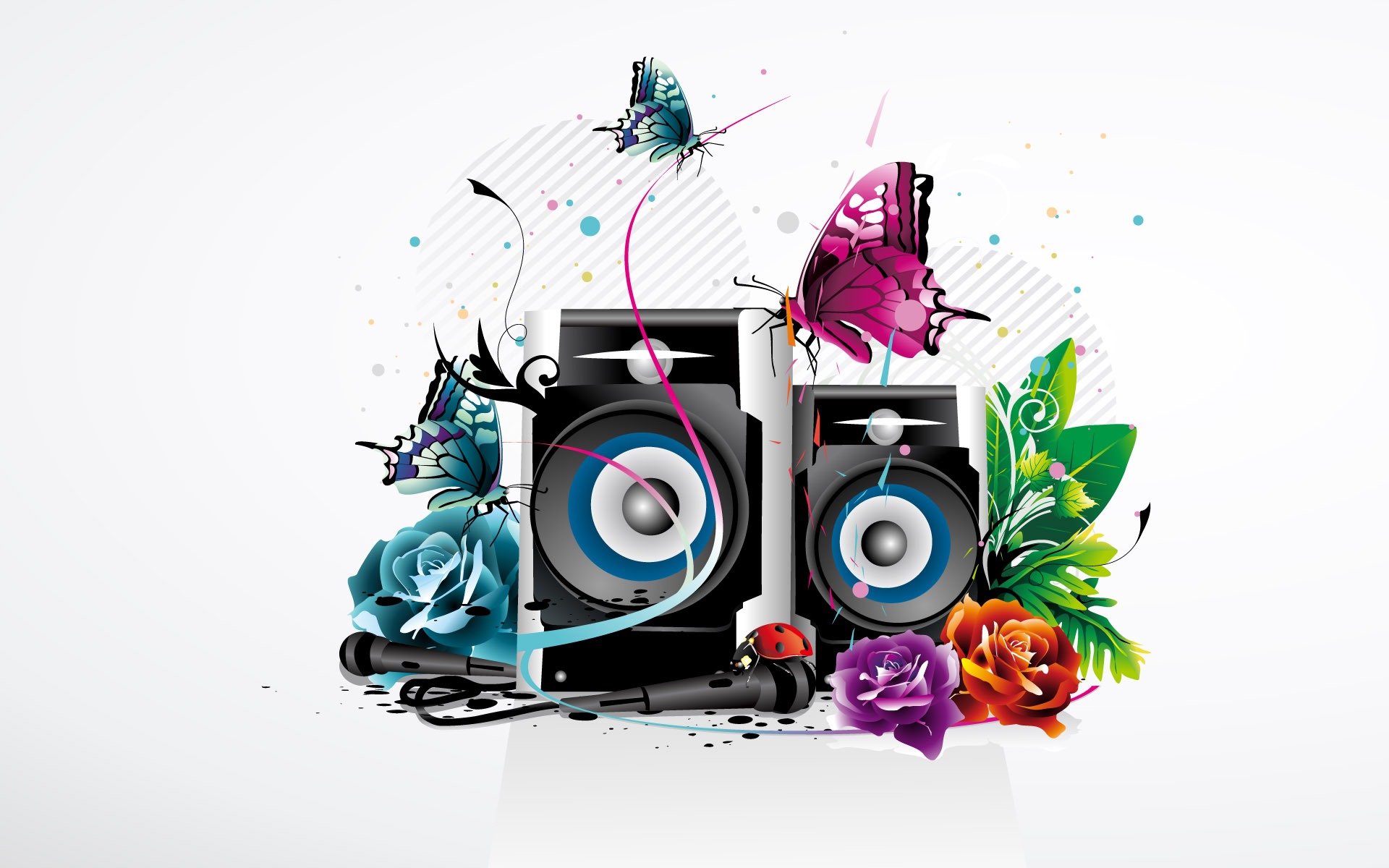 Vector musical theme wallpapers (2) #8 - 1920x1200