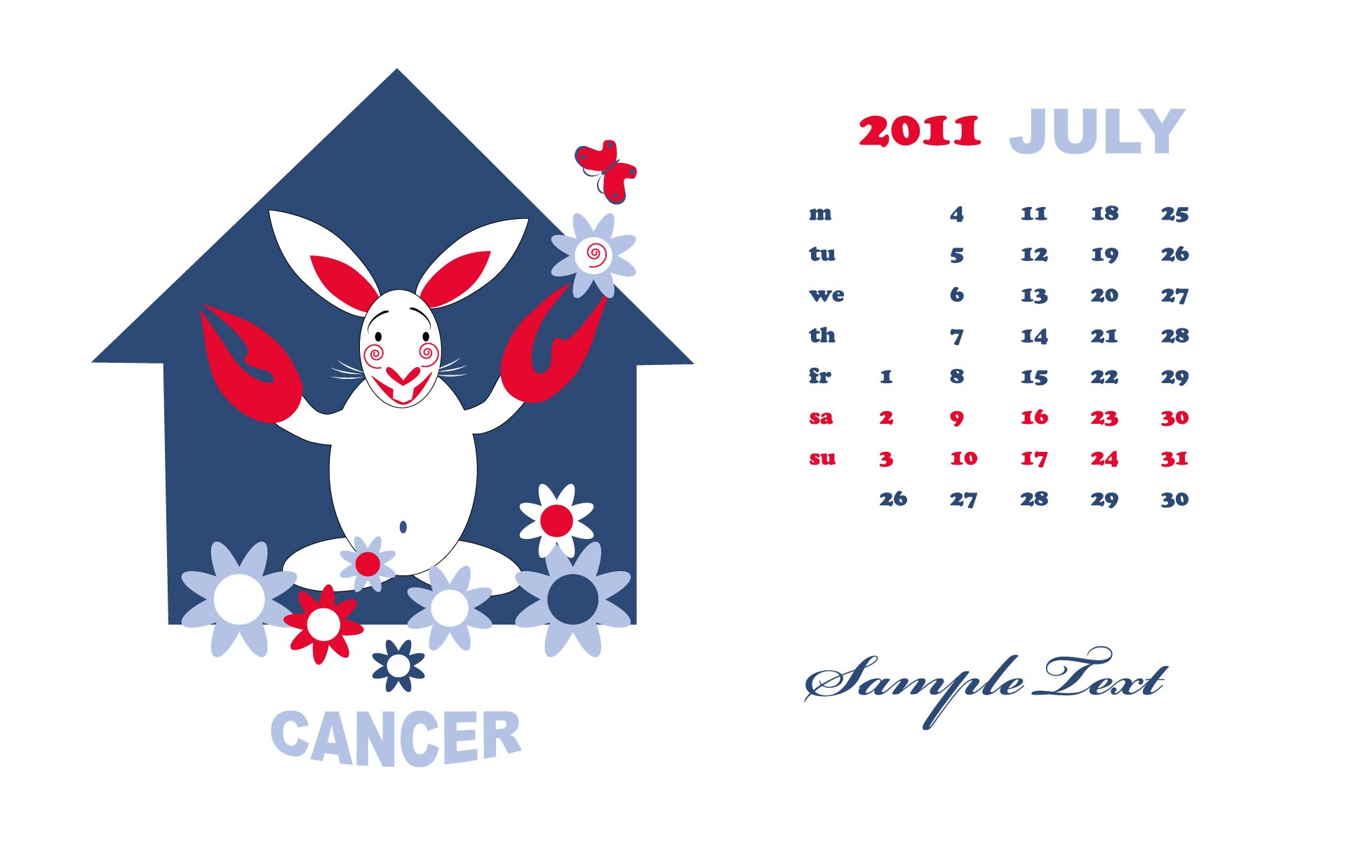 Year of the Rabbit 2011 calendar wallpaper (2) #6 - 1920x1200