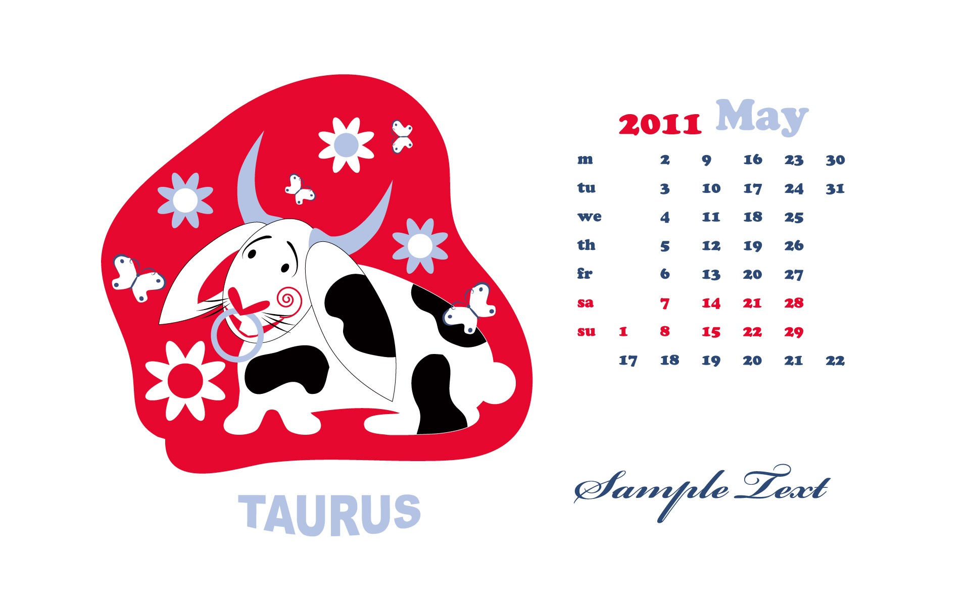 Year of the Rabbit 2011 calendar wallpaper (2) #8 - 1920x1200