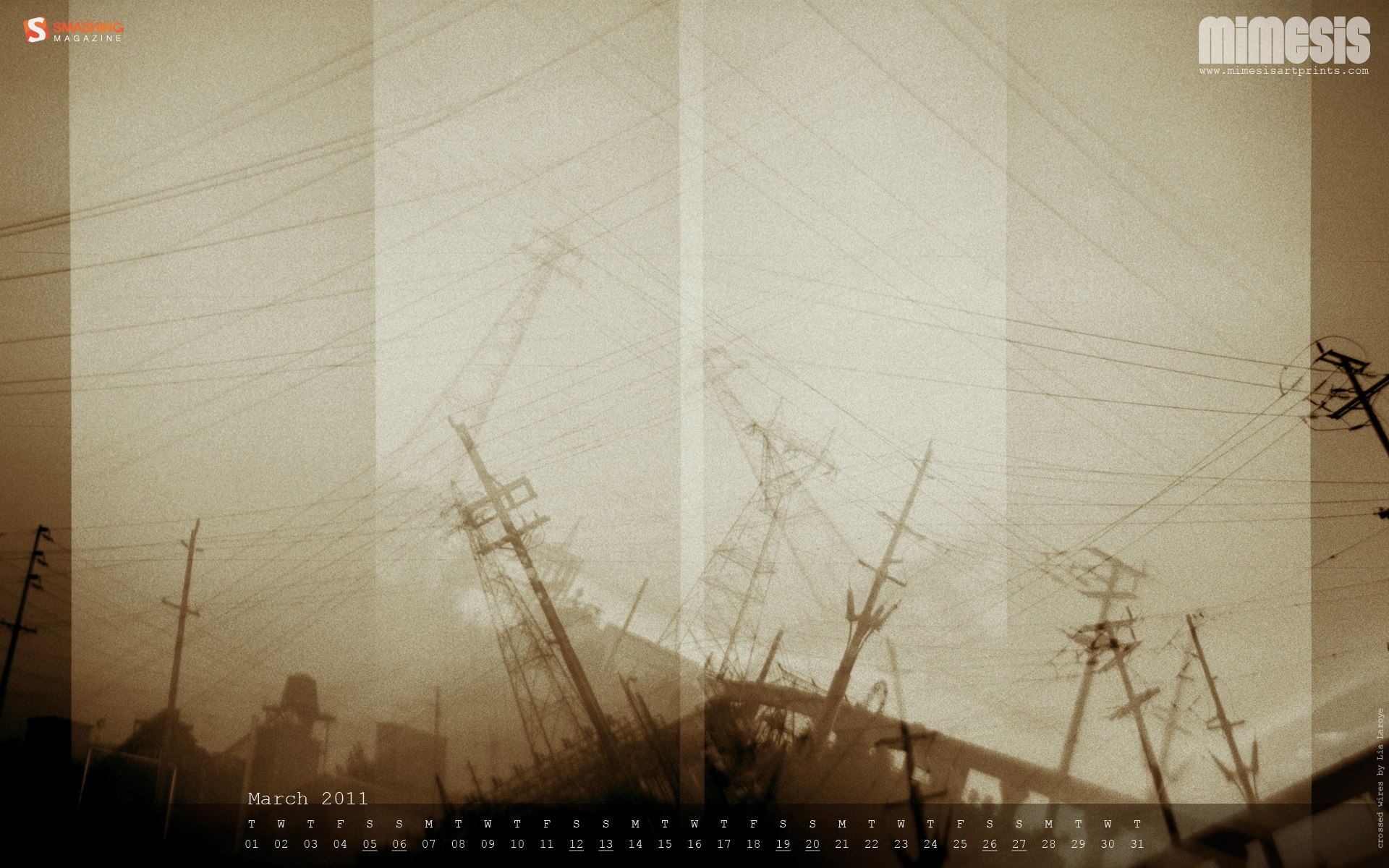 2011年3月 月曆壁紙 #17 - 1920x1200