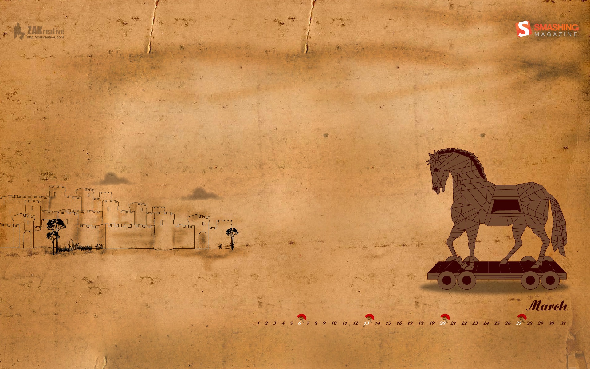 2011年3月 月曆壁紙 #25 - 1920x1200