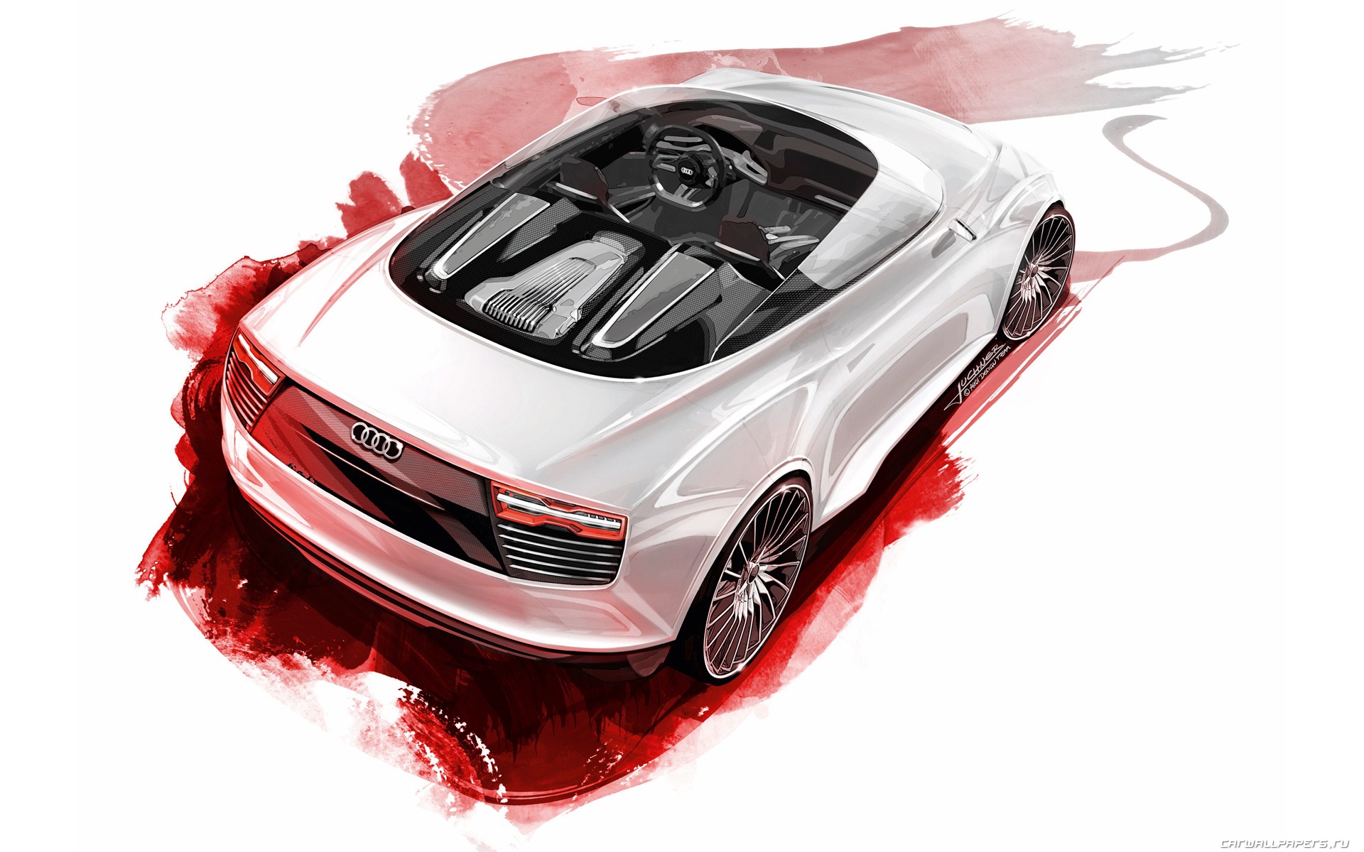 Concept Car Audi e-tron Spyder - 2010 奥迪32 - 1920x1200