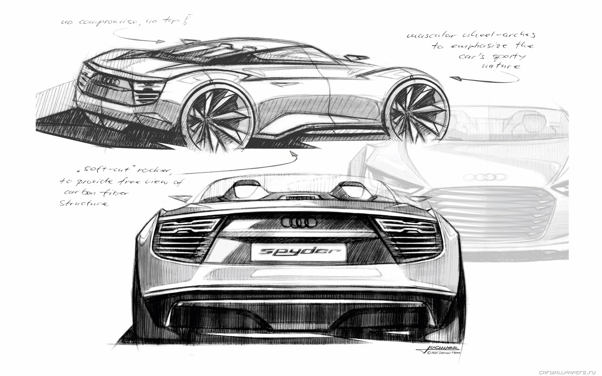 Concept Car Audi e-tron Spyder - 2010 奥迪34 - 1920x1200