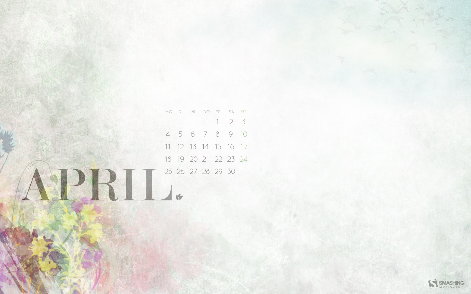 April 2011 Kalender Wallpaper (2) #8 - 1920x1200