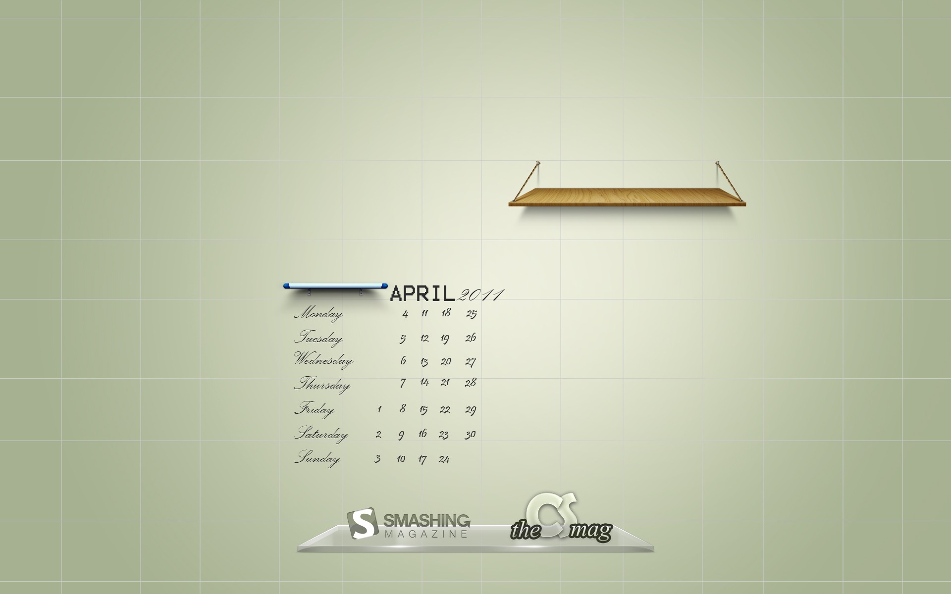 April 2011 Calendar Wallpaper (2) #12 - 1920x1200