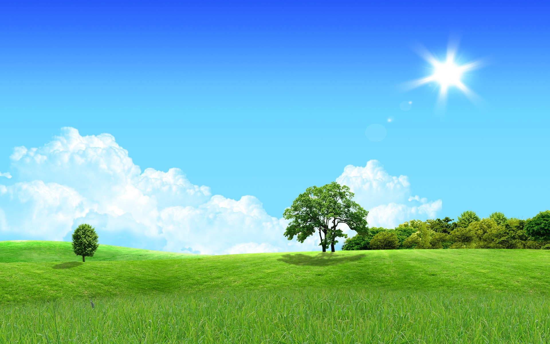 Photoshop sonnigen Sommertag Landschaft Wallpaper (1) #17 - 1920x1200