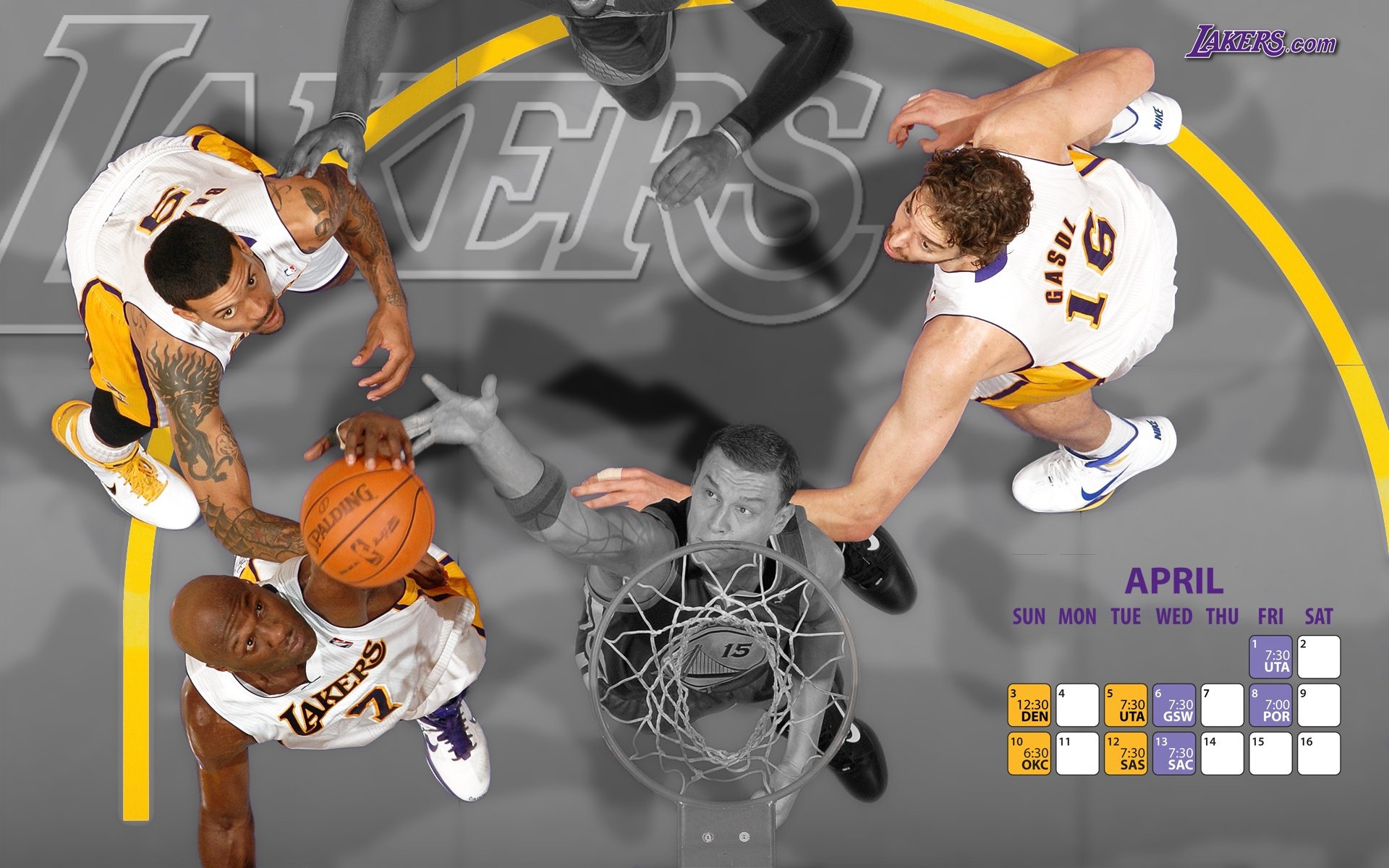 NBA 2010-11賽季 洛杉磯湖人隊 壁紙 #19 - 1920x1200