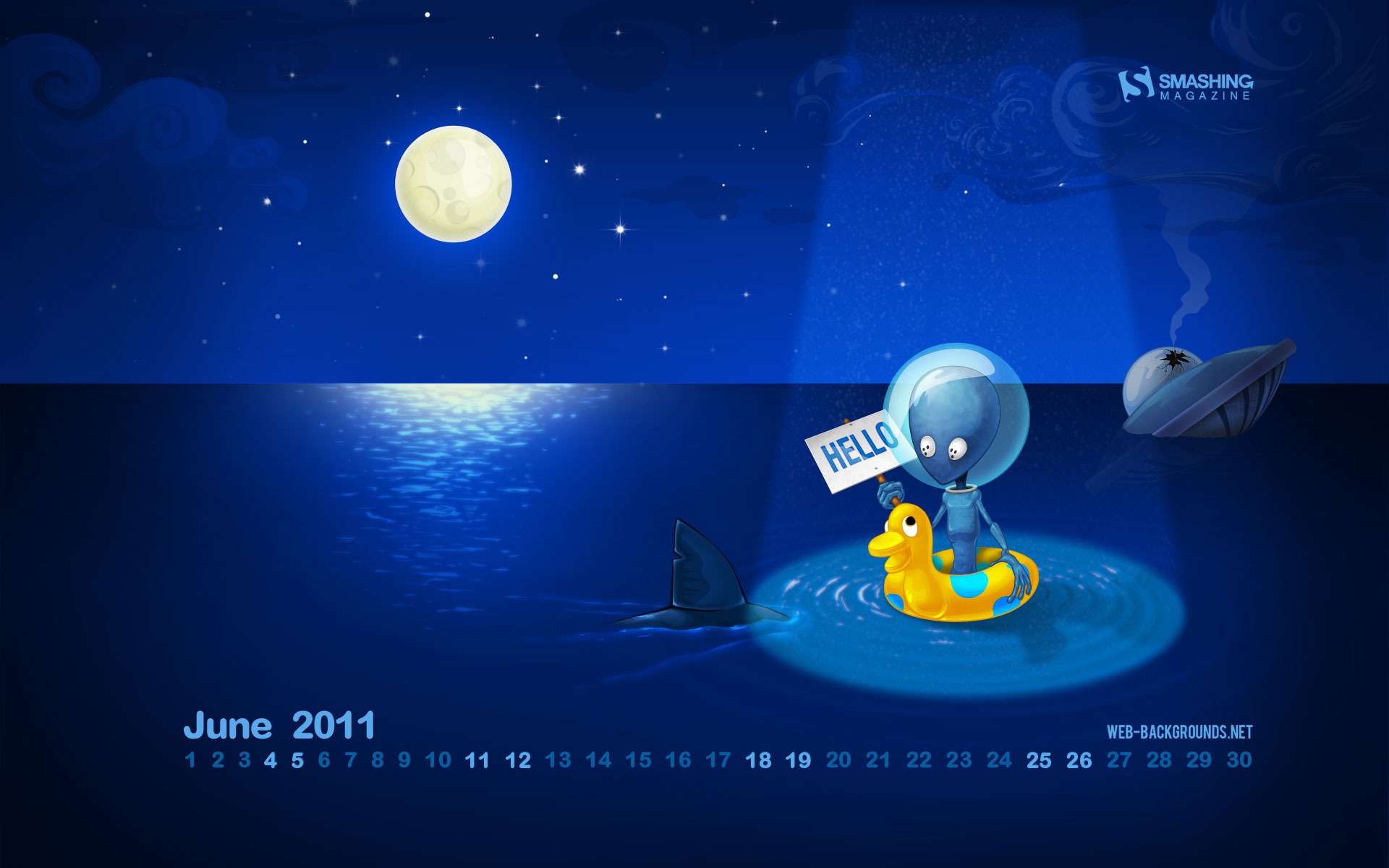 Juni 2011 Kalender Wallpaper (1) #19 - 1920x1200