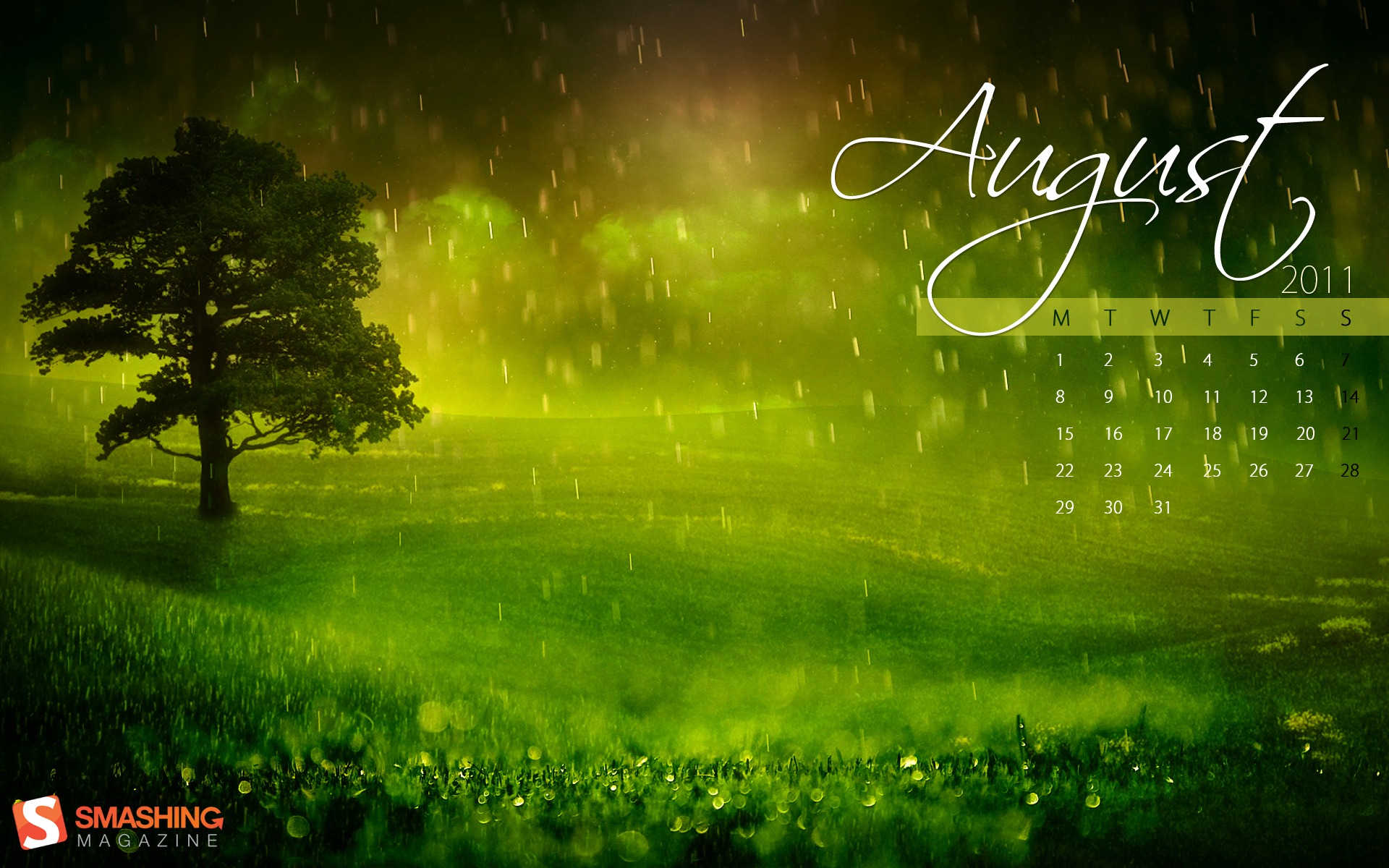 August 2011 calendar wallpaper (1) #17 - 1920x1200