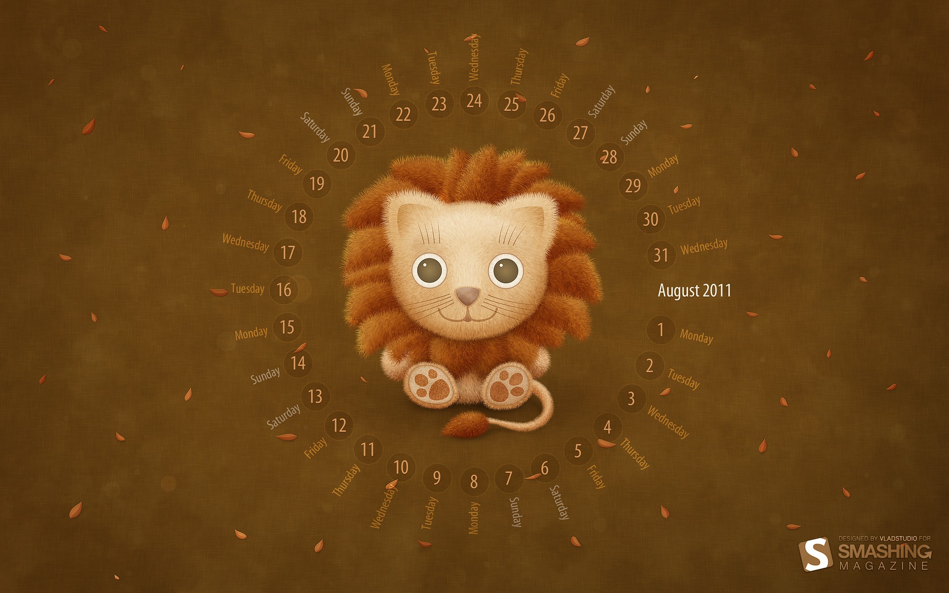 August 2011 calendar wallpaper (2) #3 - 1920x1200