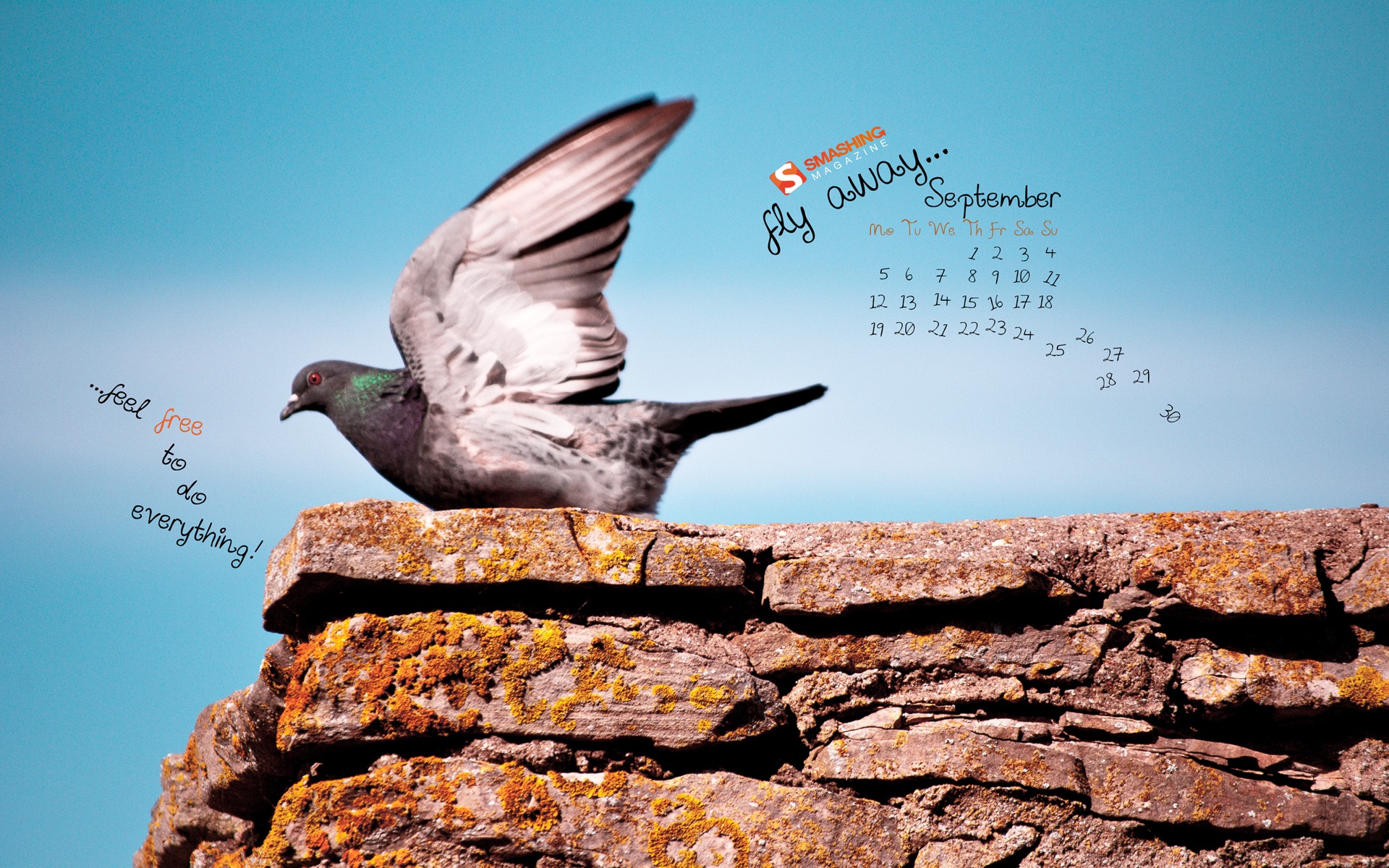 September 2011 Kalender Wallpaper (1) #1 - 1920x1200