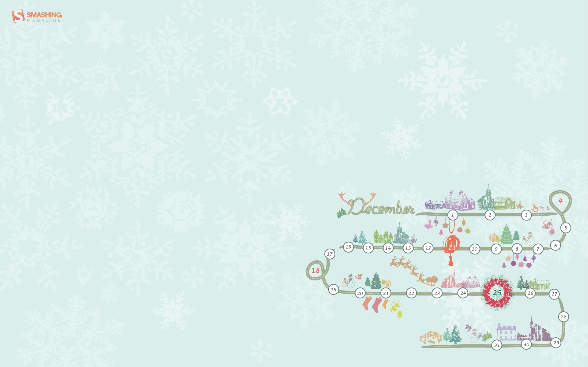 December 2011 Calendar wallpaper (1) #15 - 1920x1200