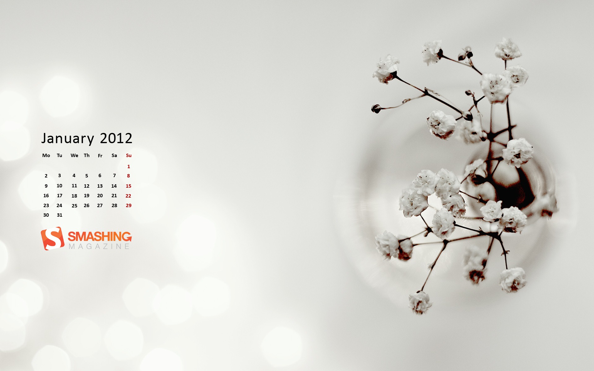 Januar 2012 Kalender Wallpapers #16 - 1920x1200