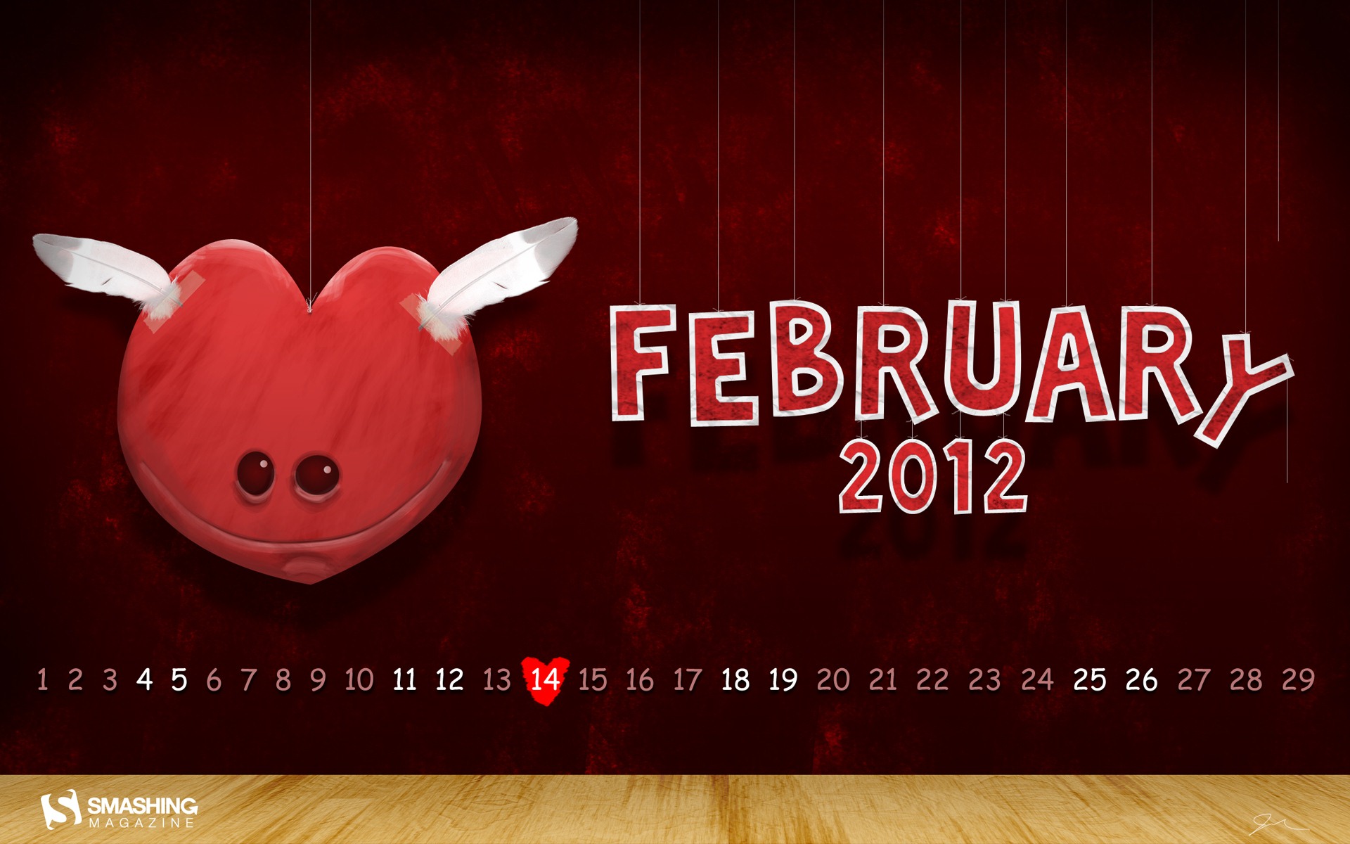 Calendario febrero 2012 fondos de pantalla (2) #2 - 1920x1200