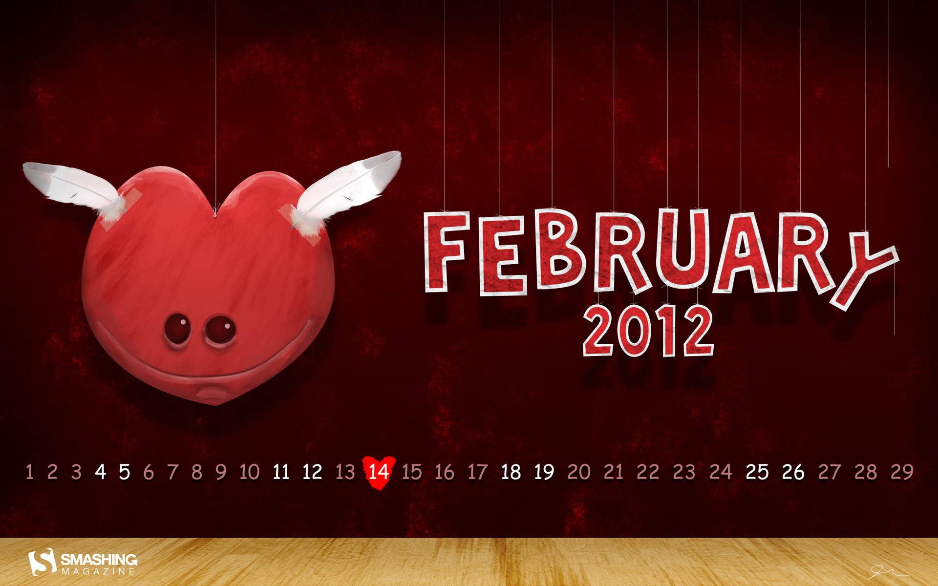 2012年2月 月曆壁紙(二) #2 - 1920x1200