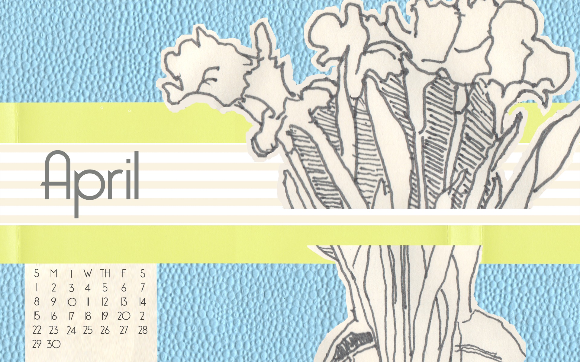 2012年4月カレンダー壁紙 (1) #2 - 1920x1200