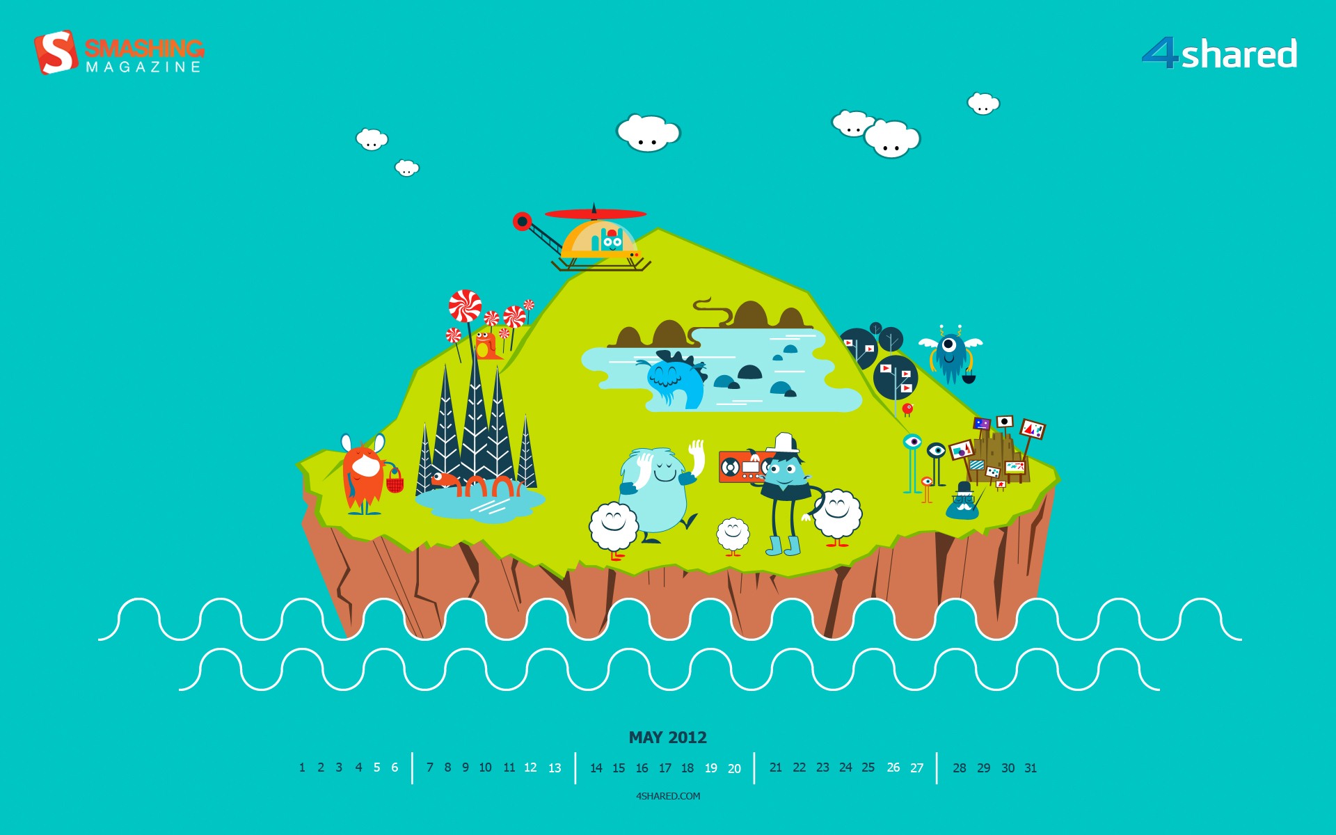 2012年5月 月曆壁紙(二) #12 - 1920x1200