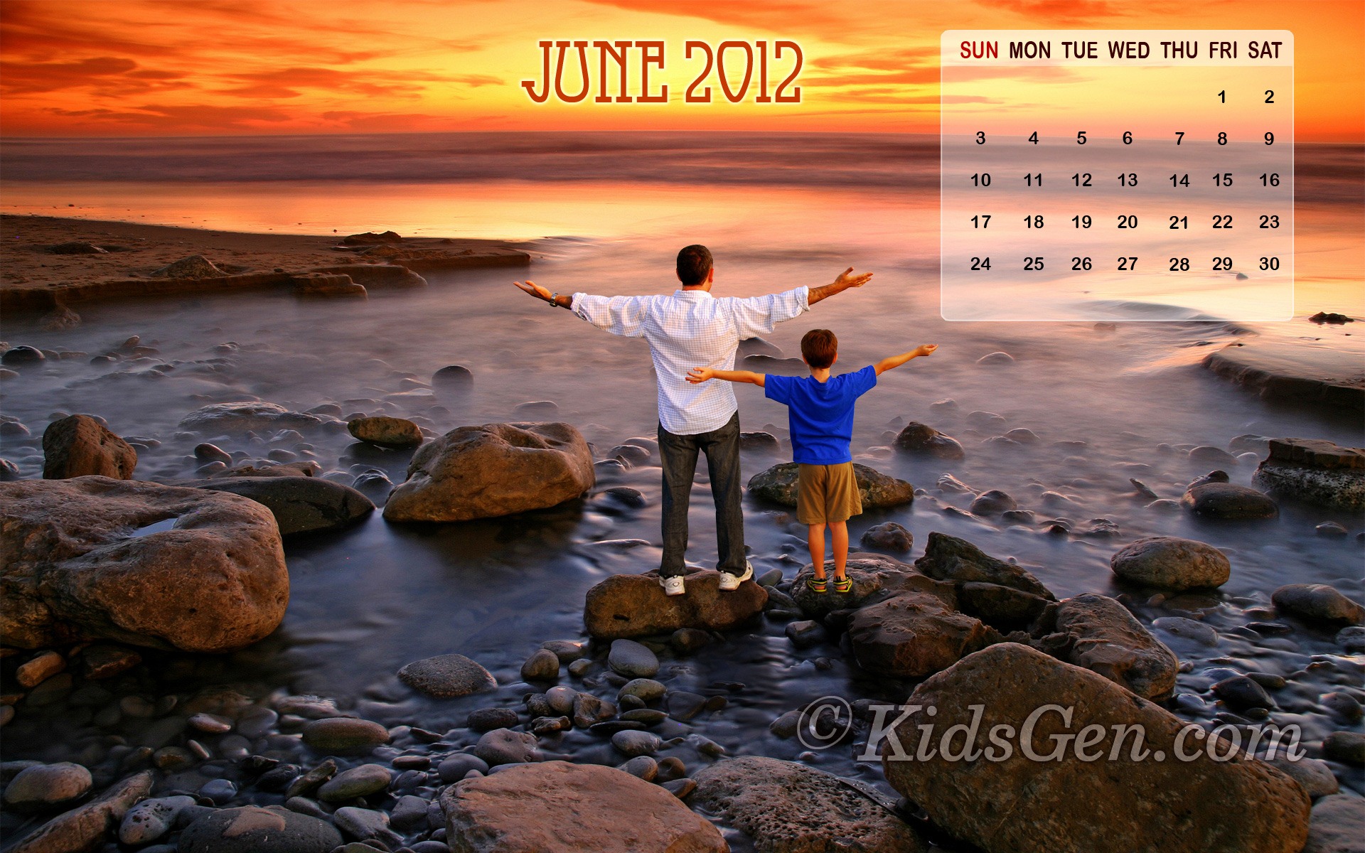 Juni 2012 Kalender Wallpapers (2) #17 - 1920x1200