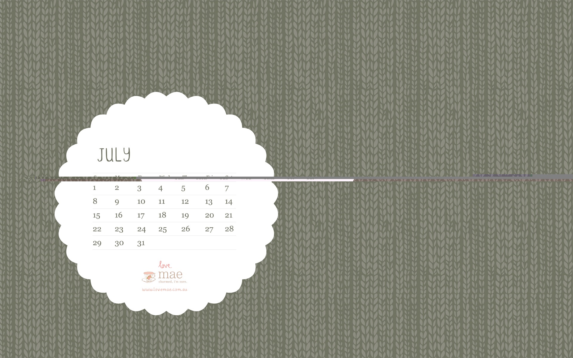 July 2012 Calendar wallpapers (1) #2 - 1920x1200