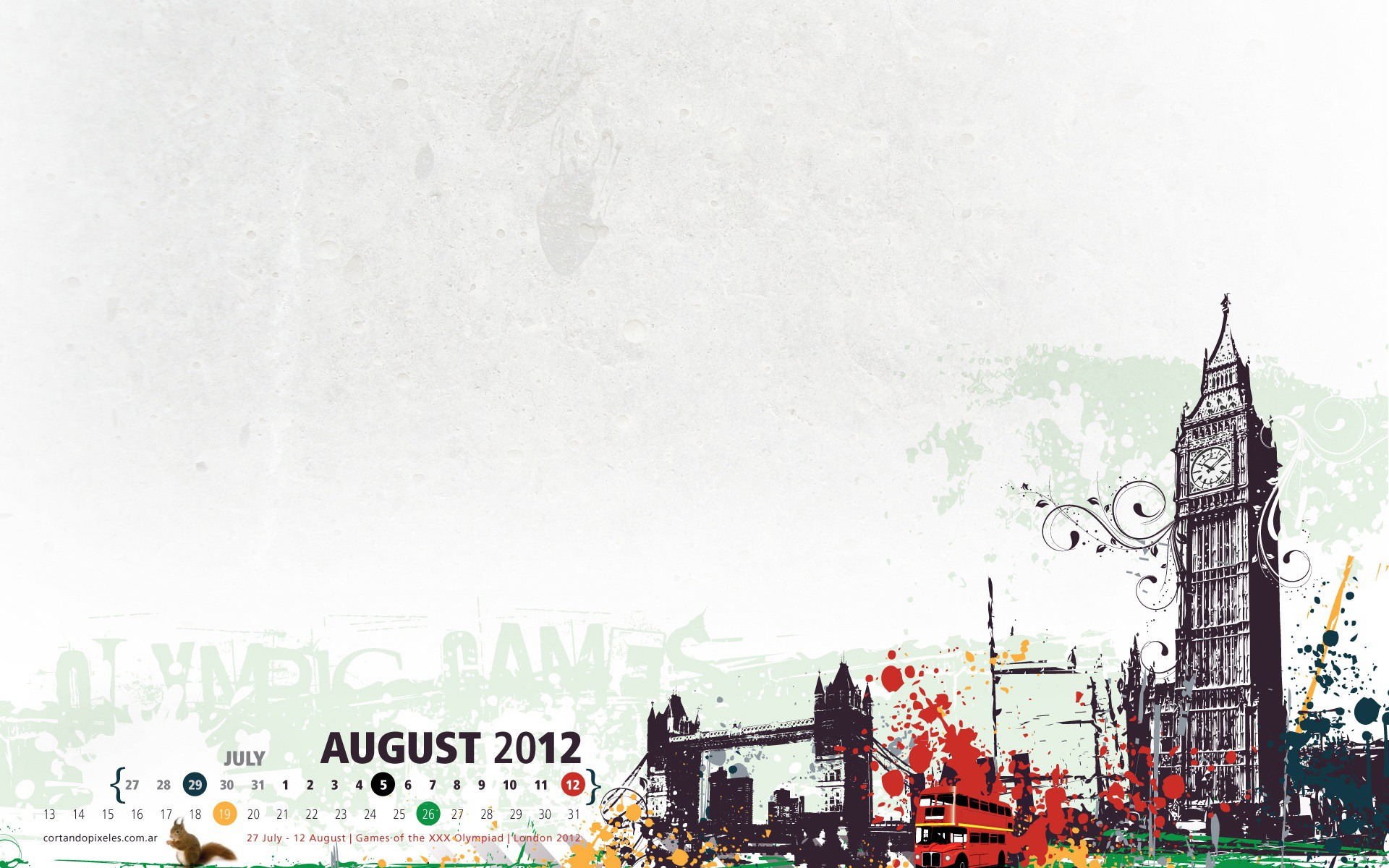 2012年8月 月曆壁紙(二) #6 - 1920x1200