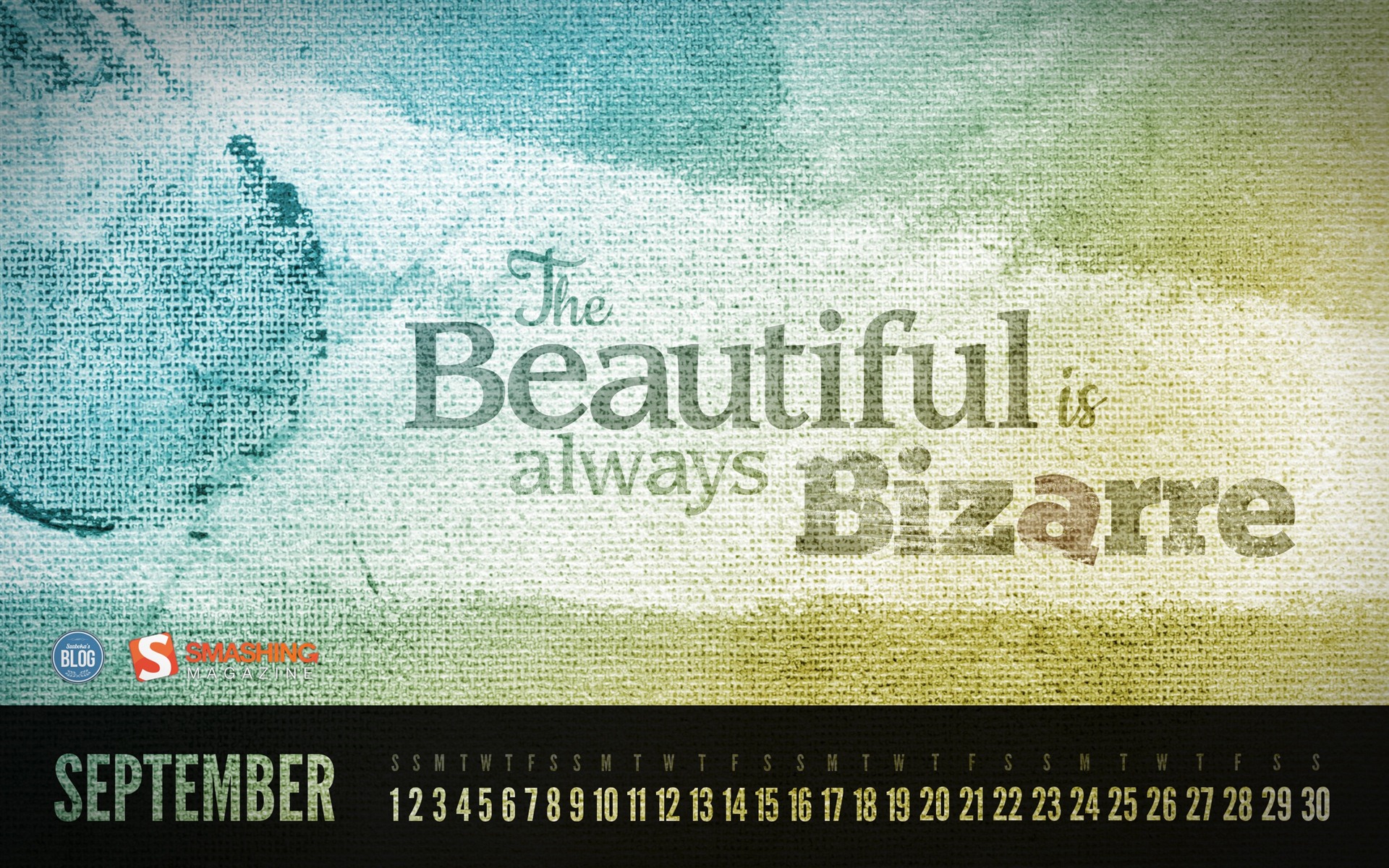 2012年9月 月曆壁紙(一) #20 - 1920x1200