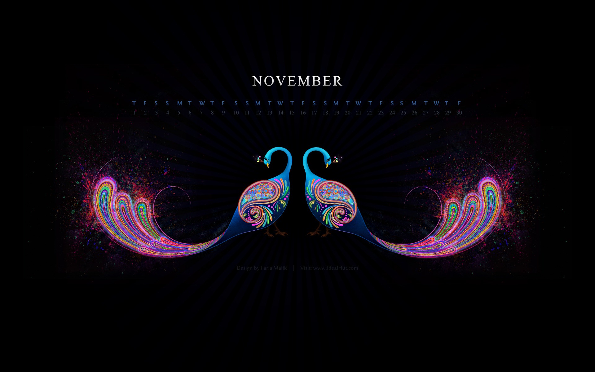 2012年11月 月曆壁紙(一) #8 - 1920x1200