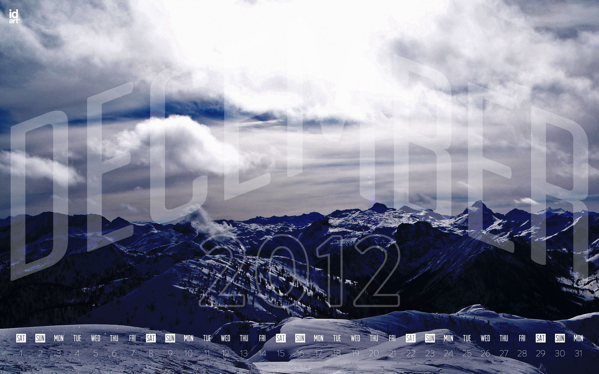 2012年12月 月曆壁紙(一) #6 - 1920x1200