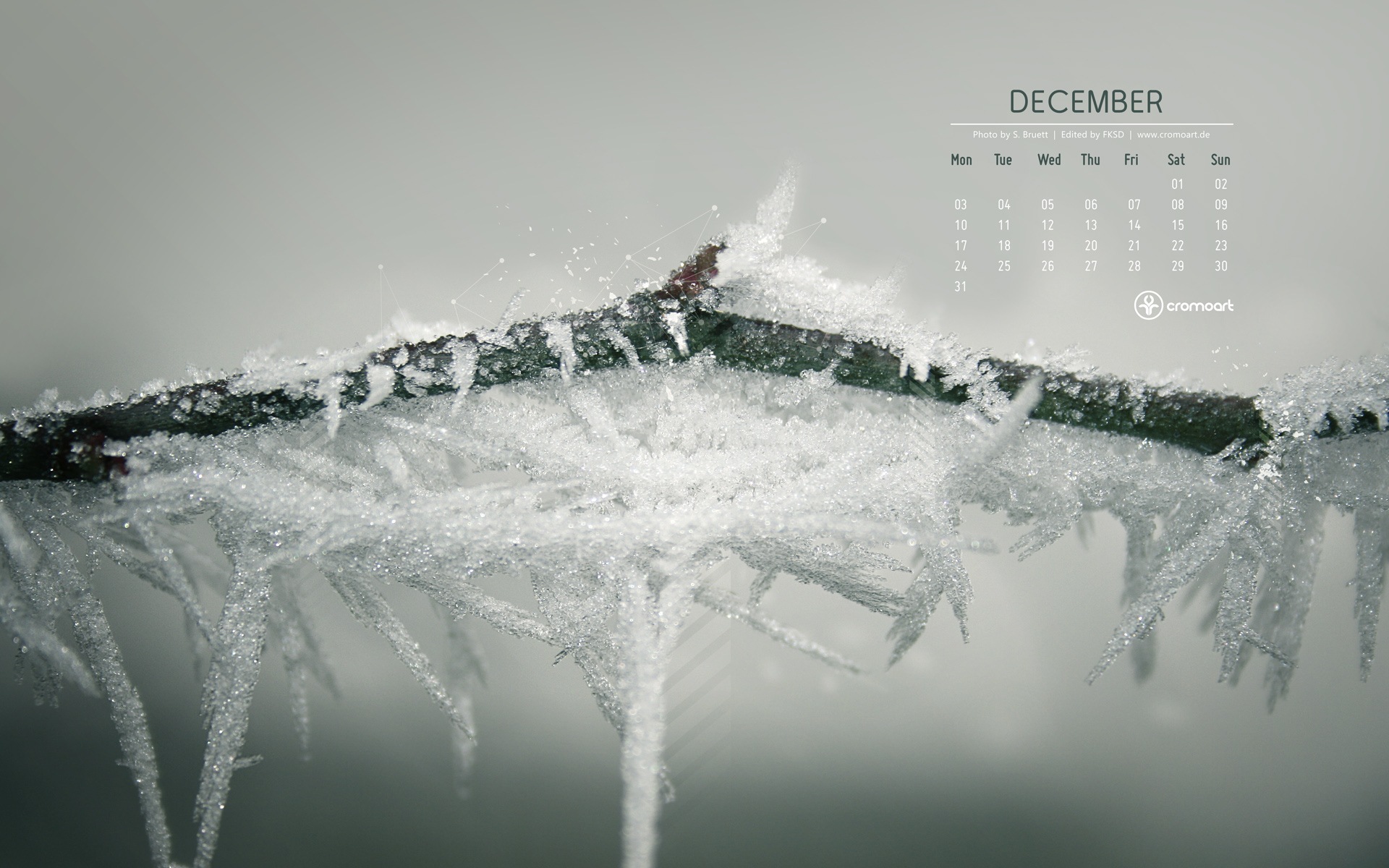 2012年12月カレンダー壁紙（2） #20 - 1920x1200