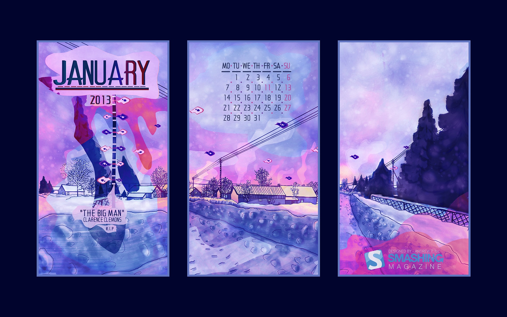 2013年1月 月曆壁紙(二) #6 - 1920x1200