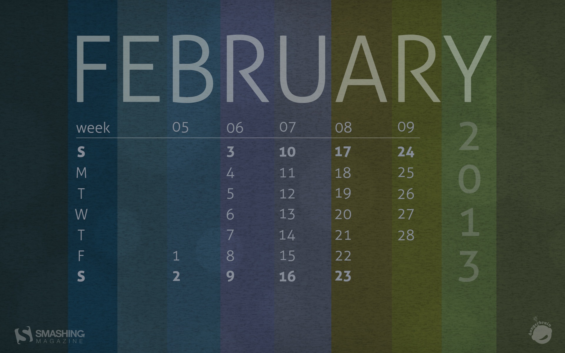 2013年2月 月曆壁紙(二) #8 - 1920x1200