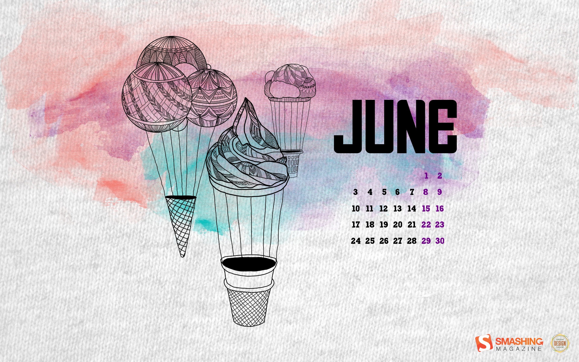 June 2013 calendar wallpaper (2) #1 - 1920x1200