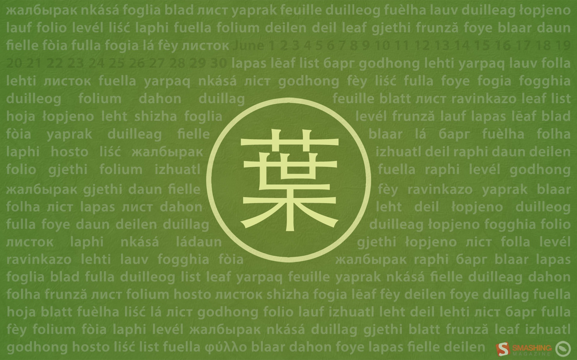2013年6月 月曆壁紙(二) #6 - 1920x1200
