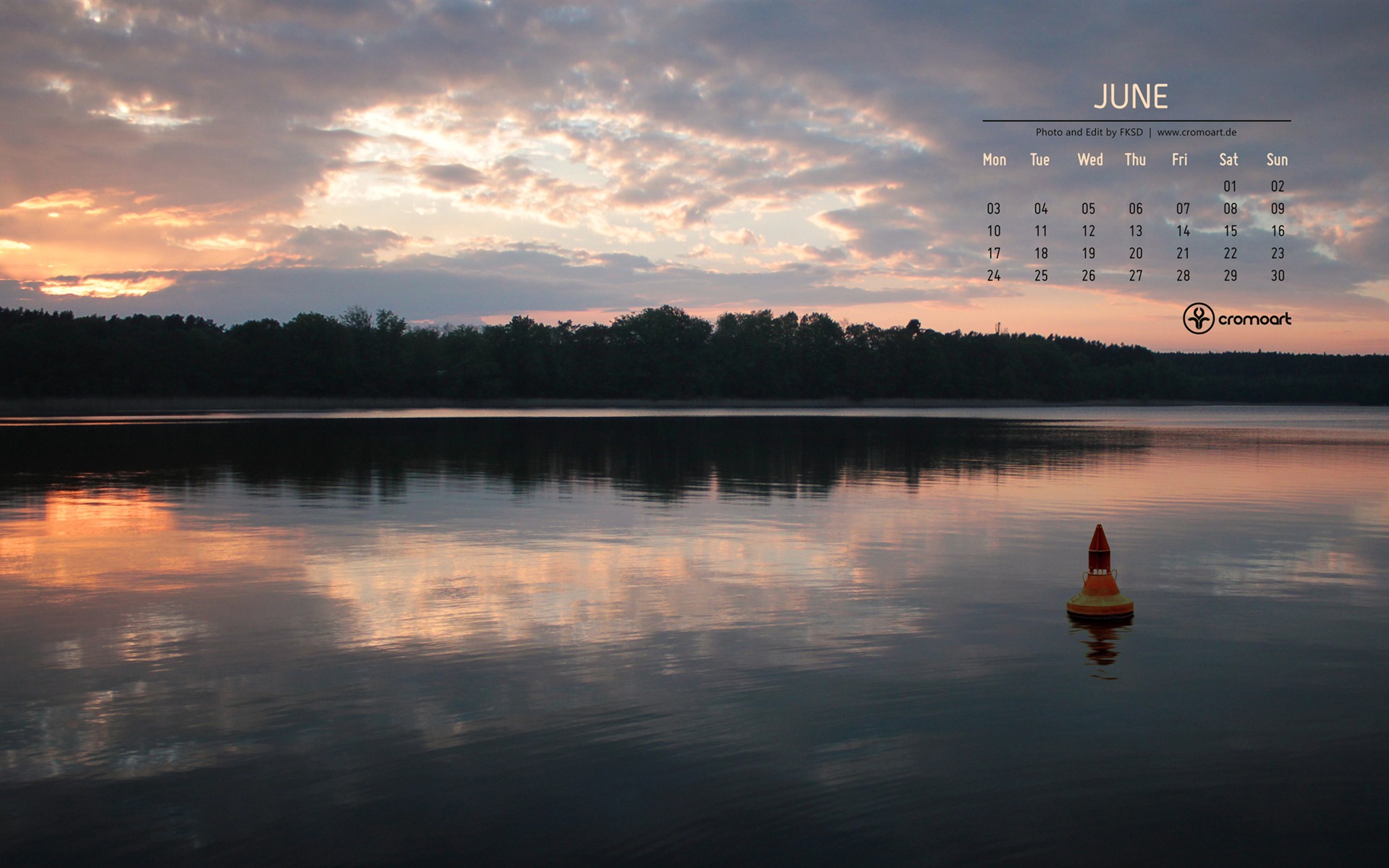 Juni 2013 Kalender Wallpaper (2) #20 - 1920x1200