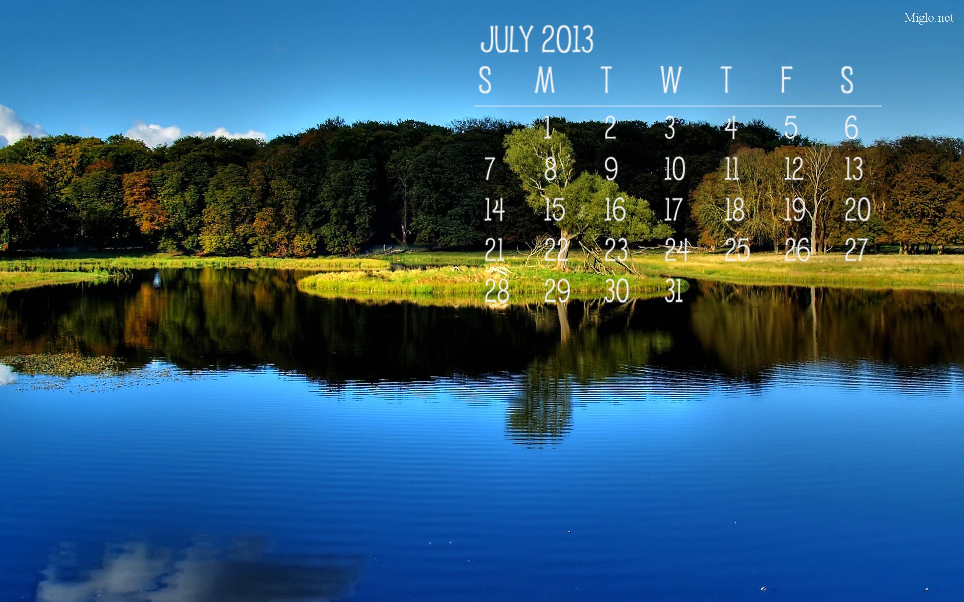 July 2013 calendar wallpaper (2) #15 - 1920x1200