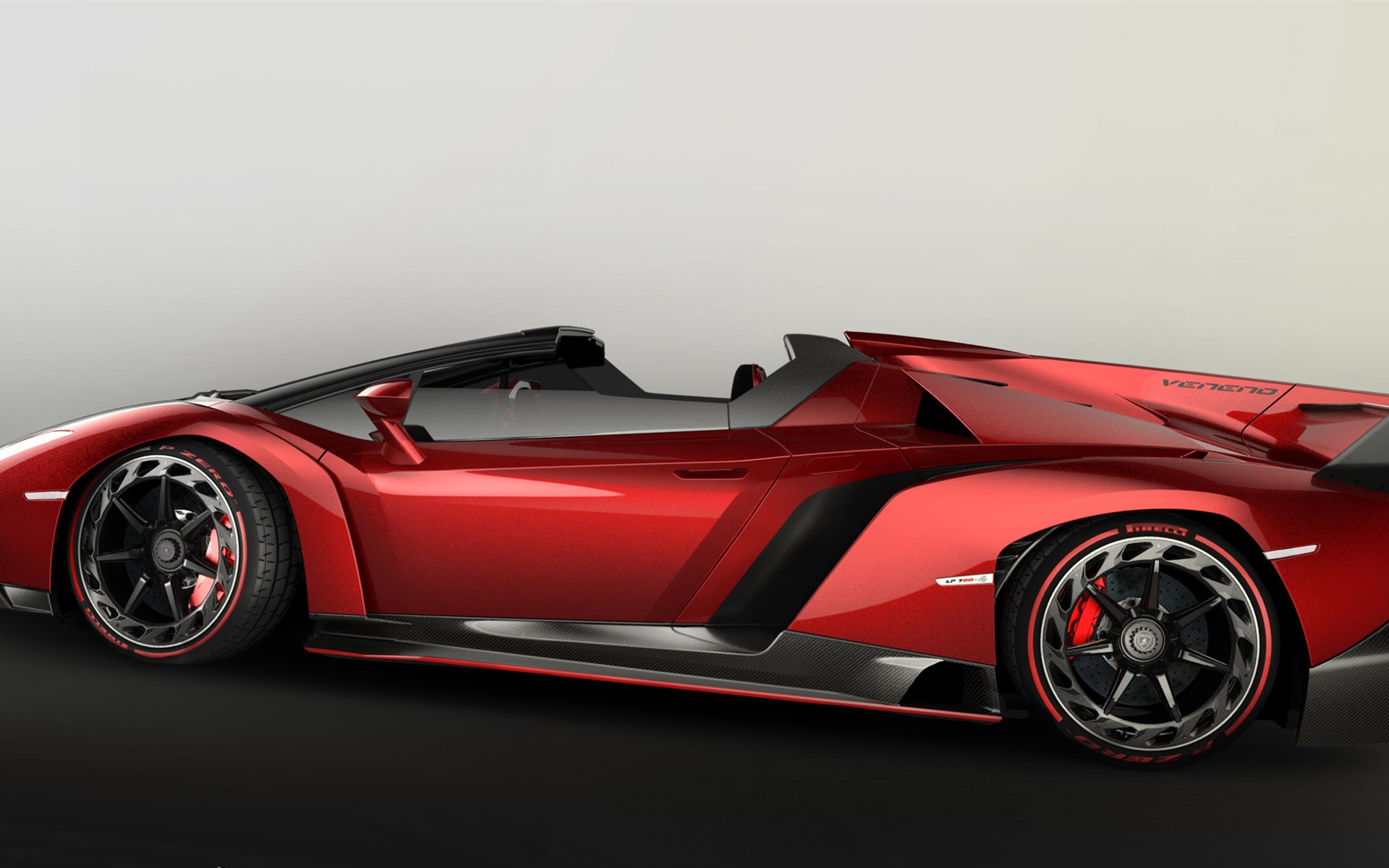 2014ランボルギーニVenenoロードスター赤いスーパーカーのHD壁紙 #4 - 1920x1200