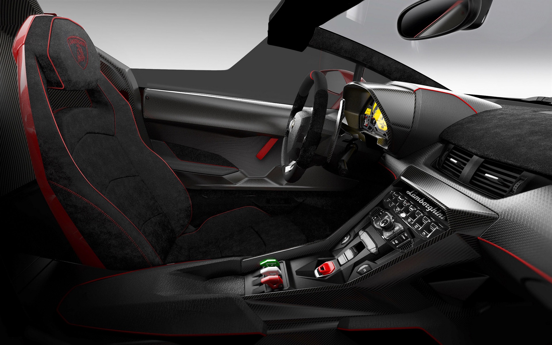 2014 Lamborghini Veneno Roadster rouge supercar écran HD #7 - 1920x1200