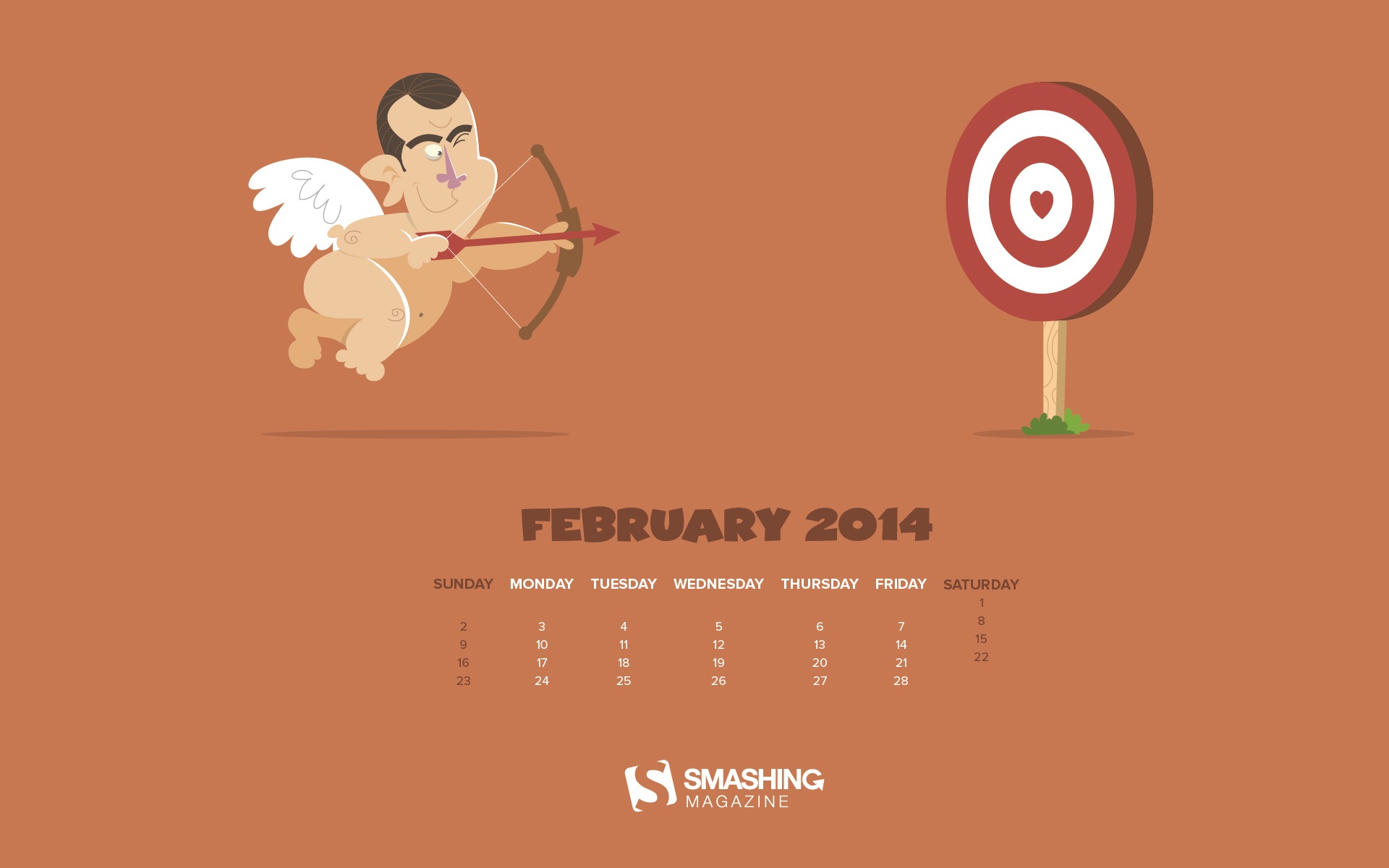 Februar 2014 Kalender Wallpaper (2) #17 - 1920x1200