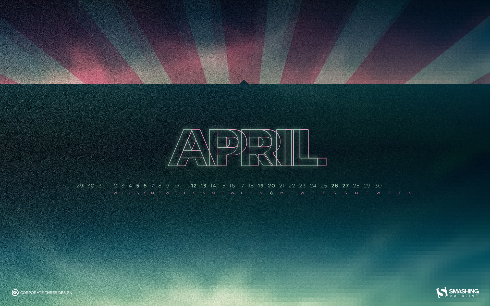 April 2014 calendar wallpaper (2) #6 - 1920x1200