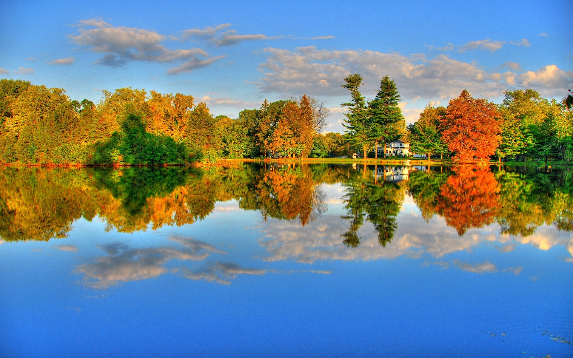 El agua y los árboles en otoño fondos de pantalla HD #10 - 1920x1200