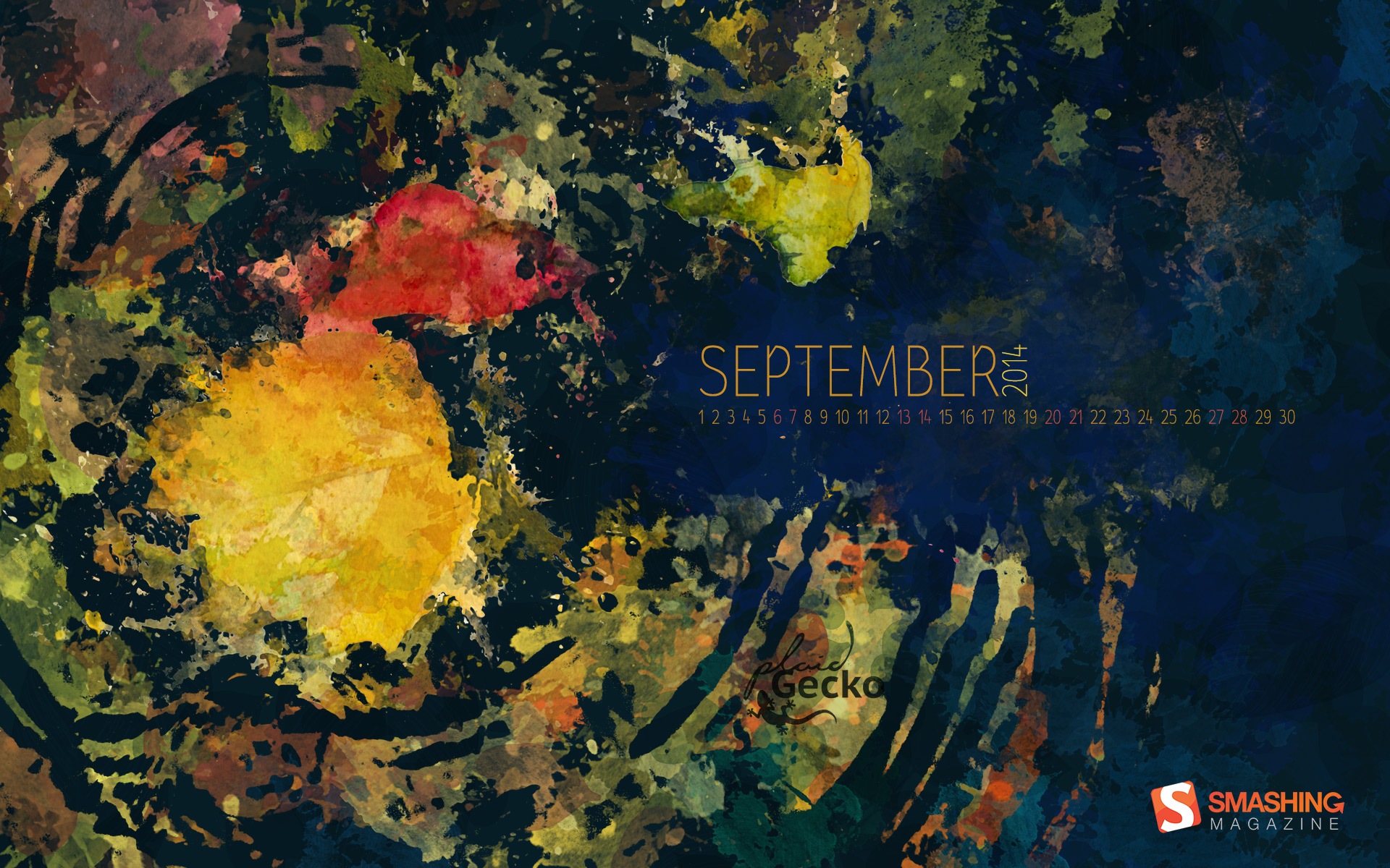 2014年9月 月曆壁紙(二) #1 - 1920x1200