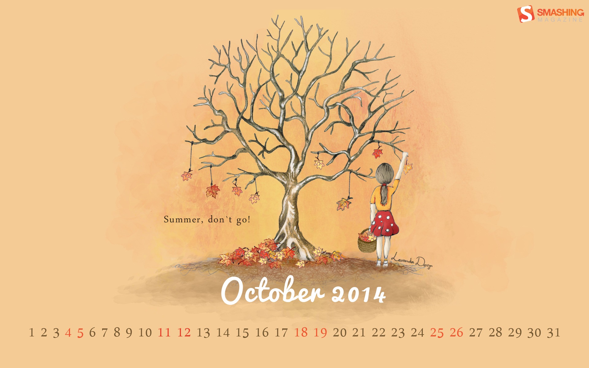 2014年10月 月曆壁紙(二) #16 - 1920x1200