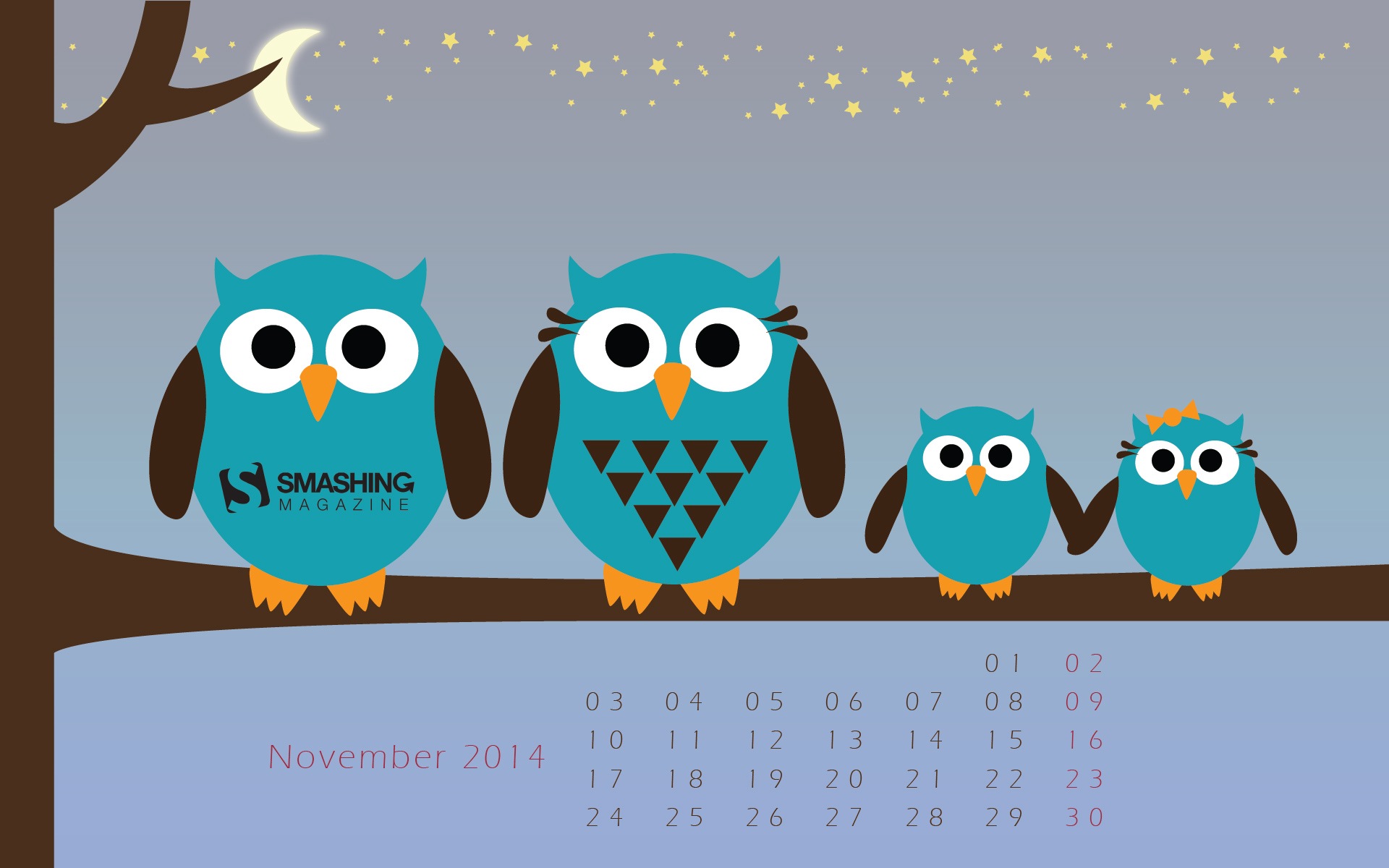 2014年11月 月曆壁紙(二) #20 - 1920x1200