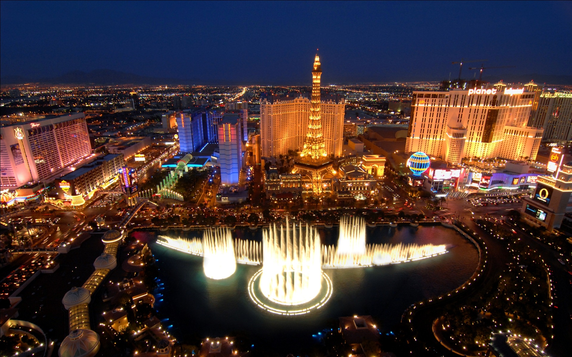Hermosa noche en fondos de pantalla de alta definición de Las Vegas #20 - 1920x1200