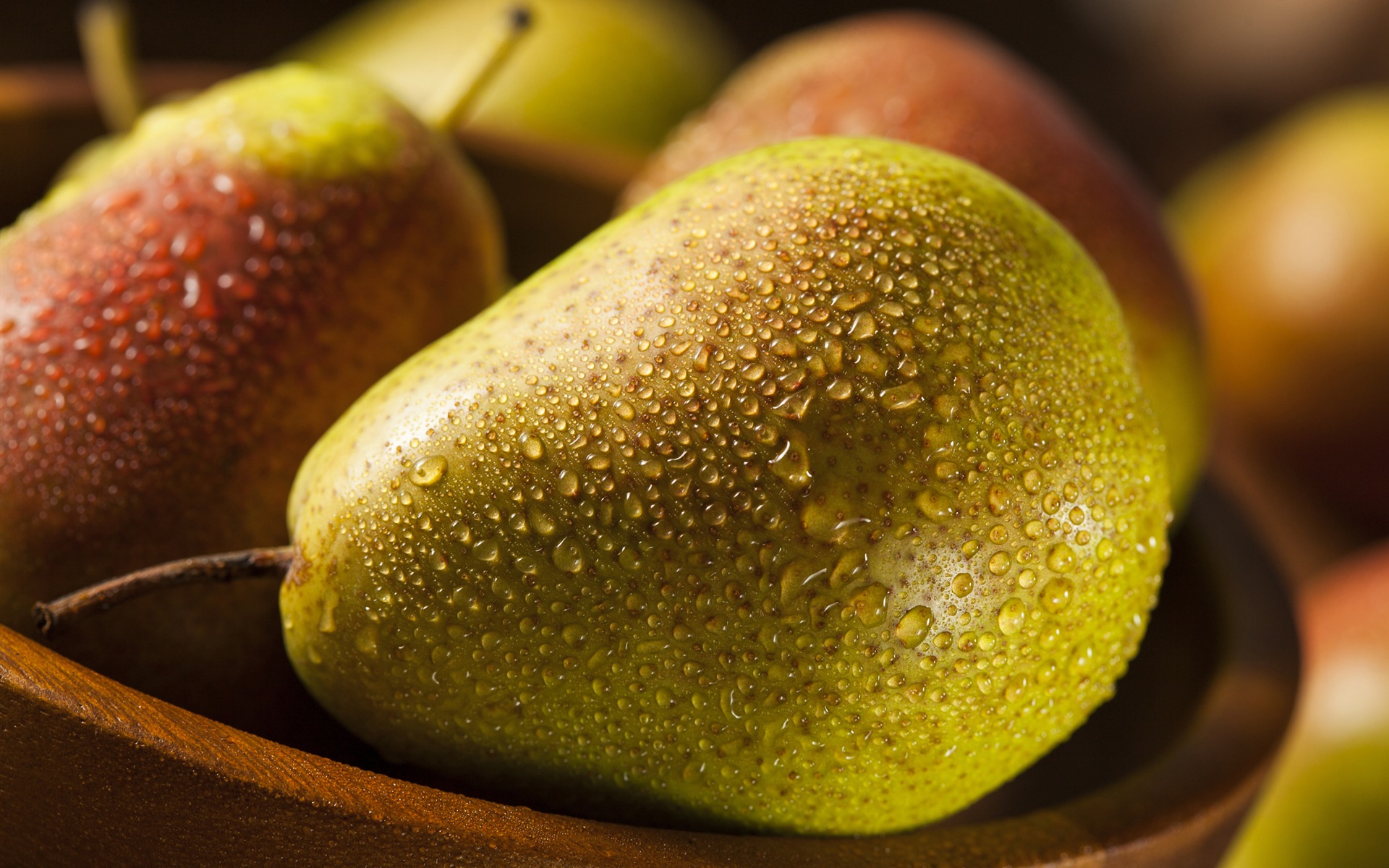 Suculenta fruta, peras fondos de pantalla de alta definición en primer plano #4 - 1920x1200